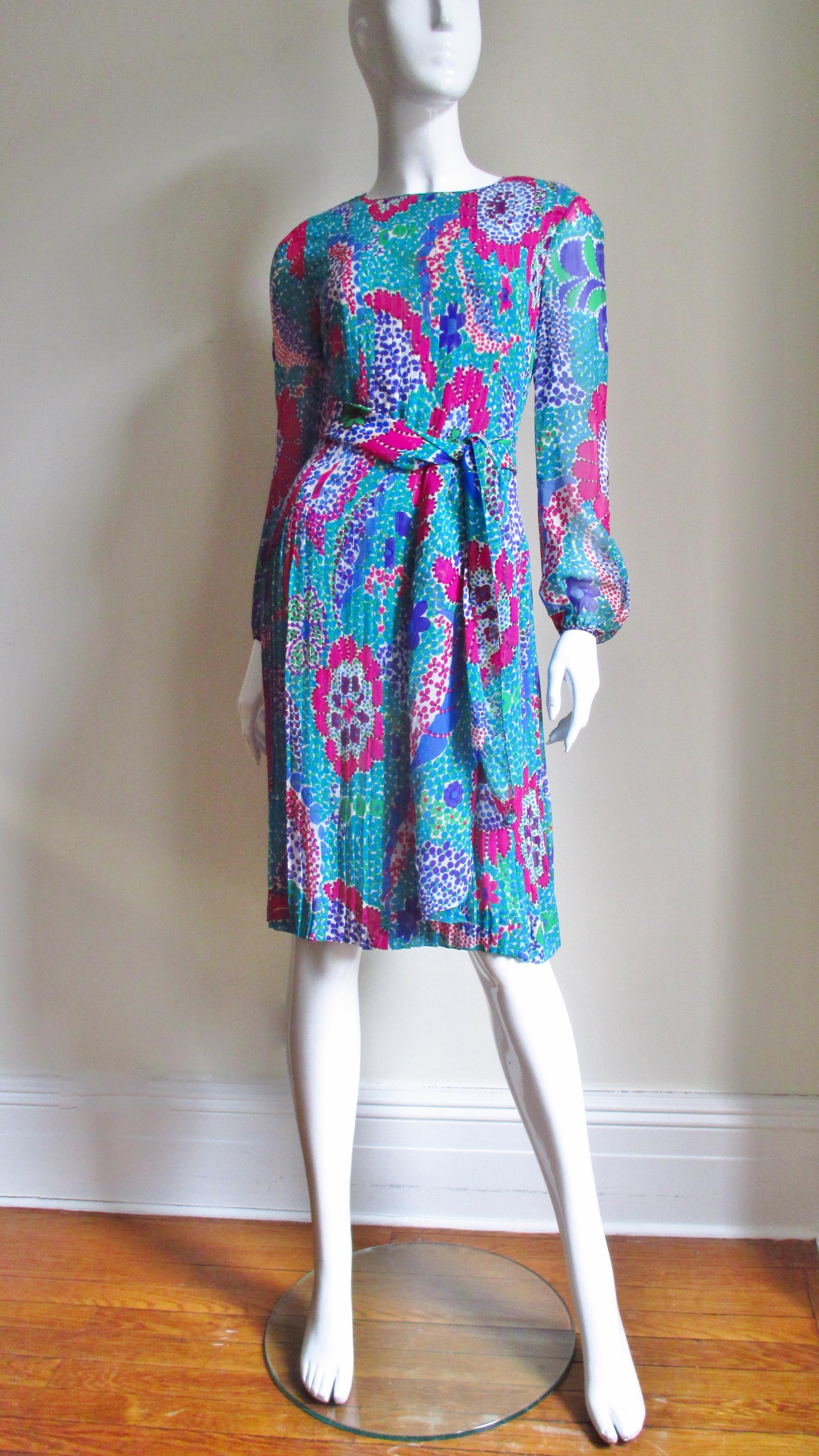 Pierre Cardin 1960s Silk Dress For Sale 4