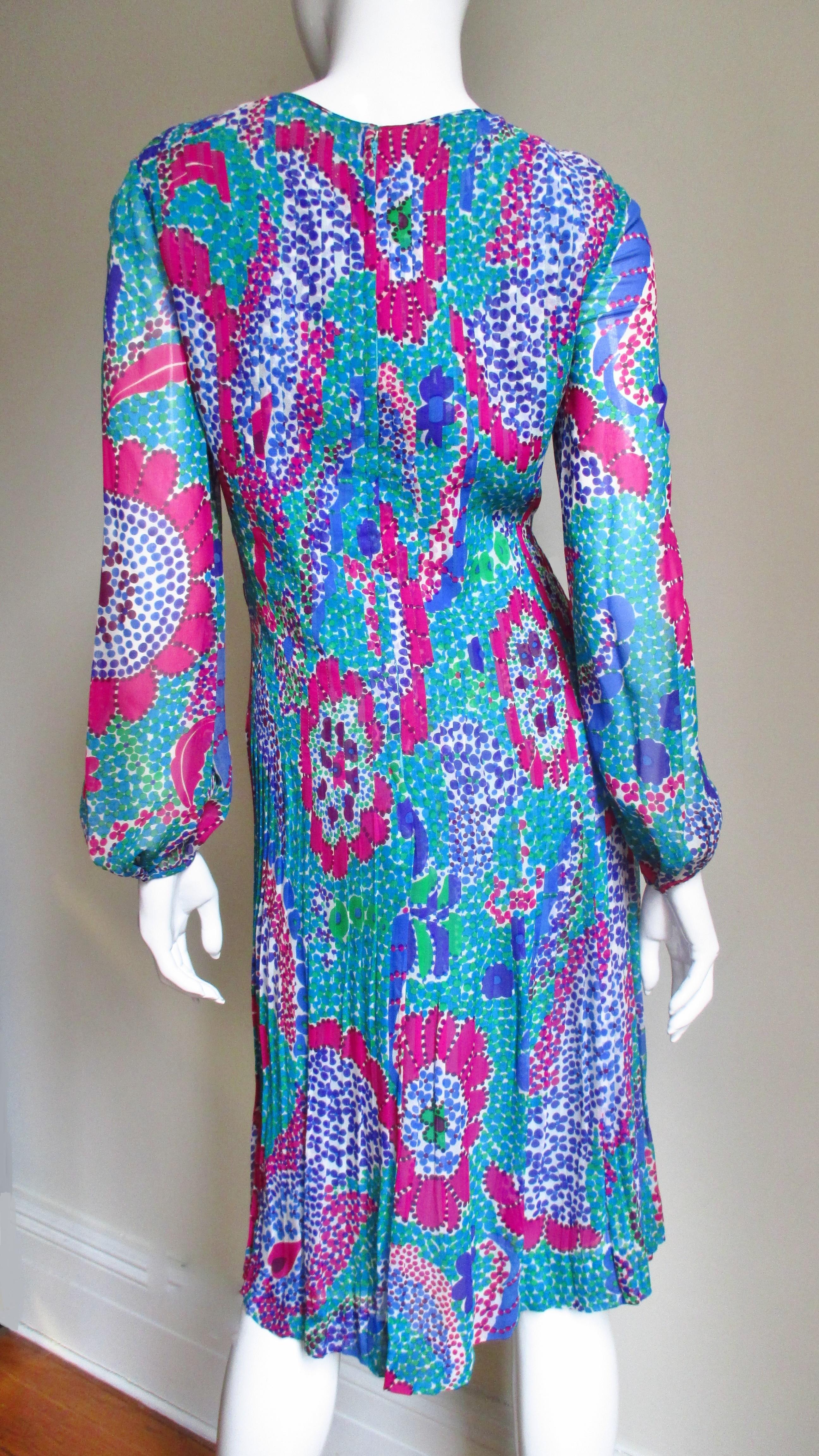 Pierre Cardin 1960s Silk Dress For Sale 5