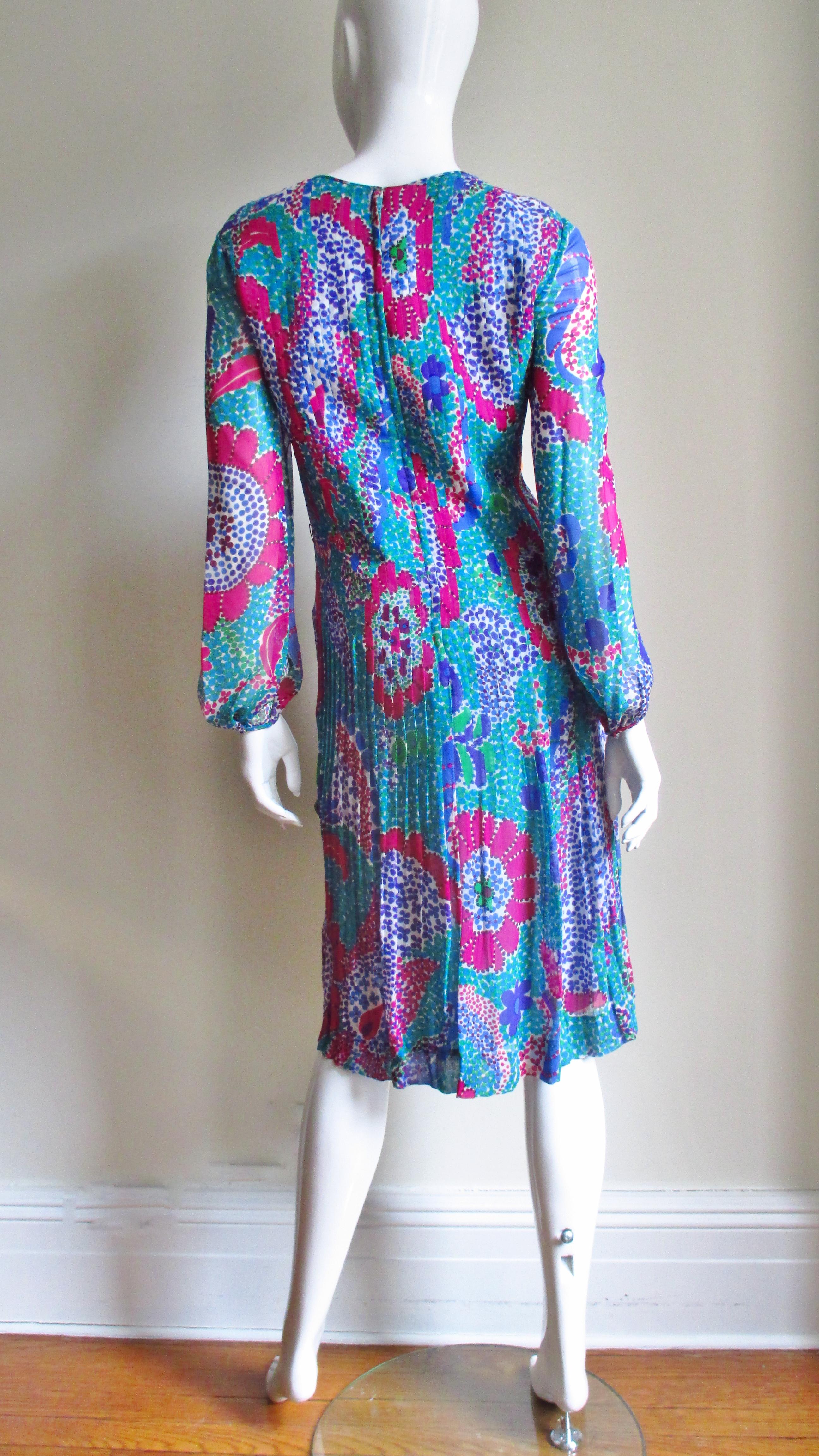 Pierre Cardin 1960s Silk Dress For Sale 9