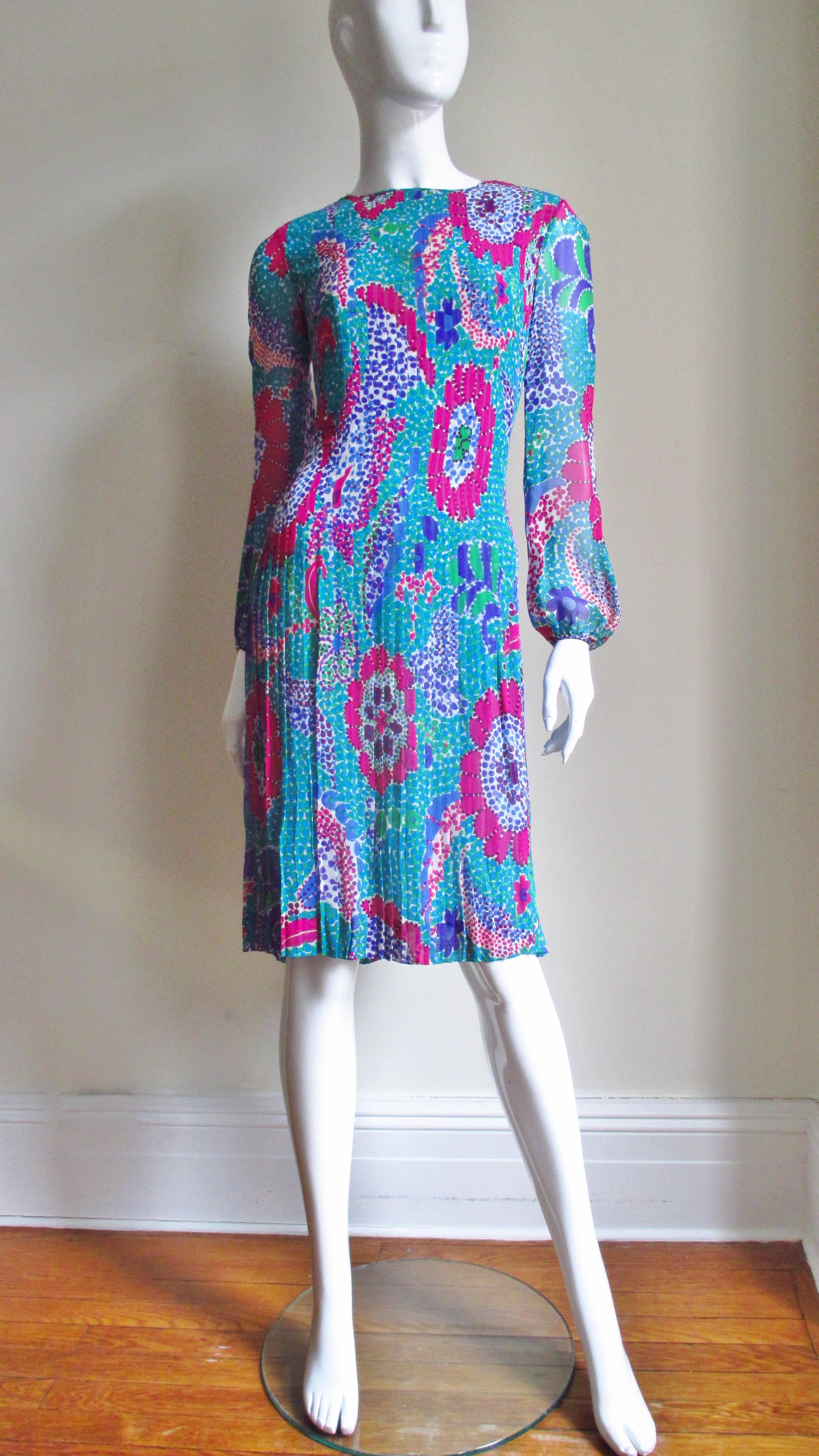 Pierre Cardin 1960s Silk Dress For Sale 3