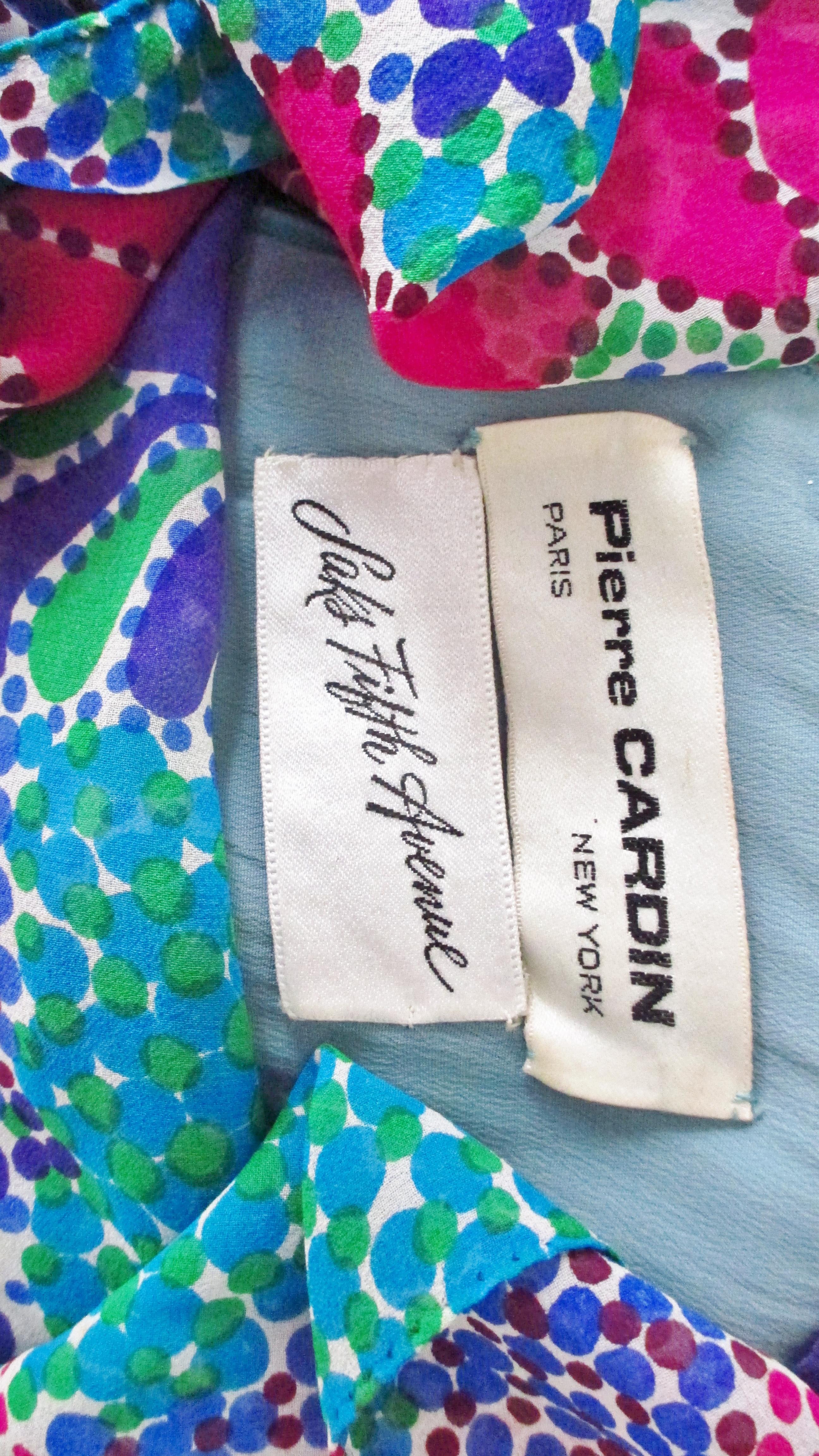 Pierre Cardin 1960s Silk Dress For Sale 10