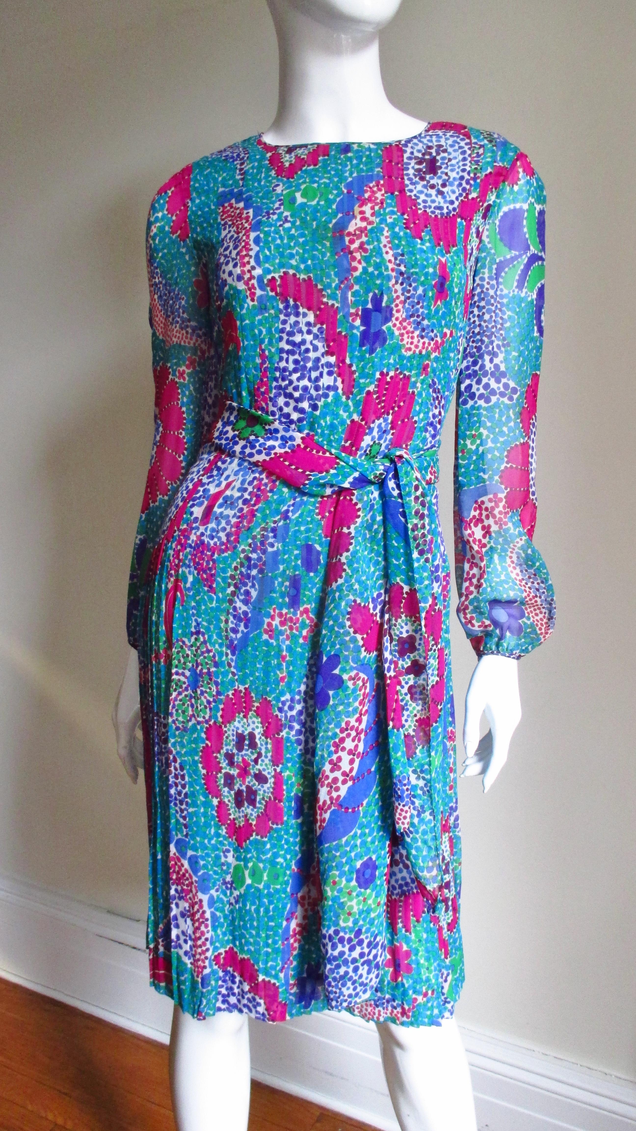 Pierre Cardin 1960s Silk Dress For Sale 2