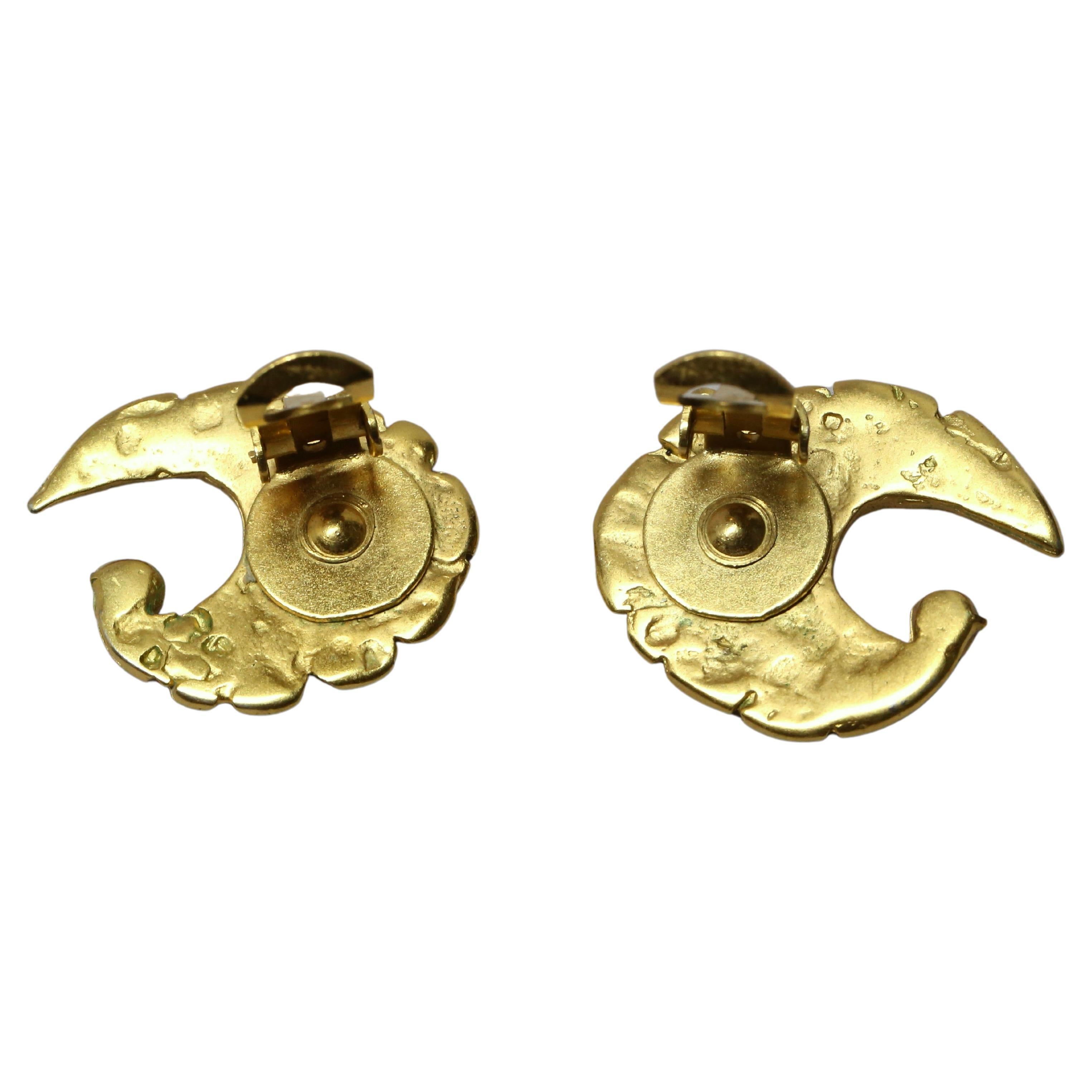 1960's Pierre Cardin organically shaped earrings For Sale 2