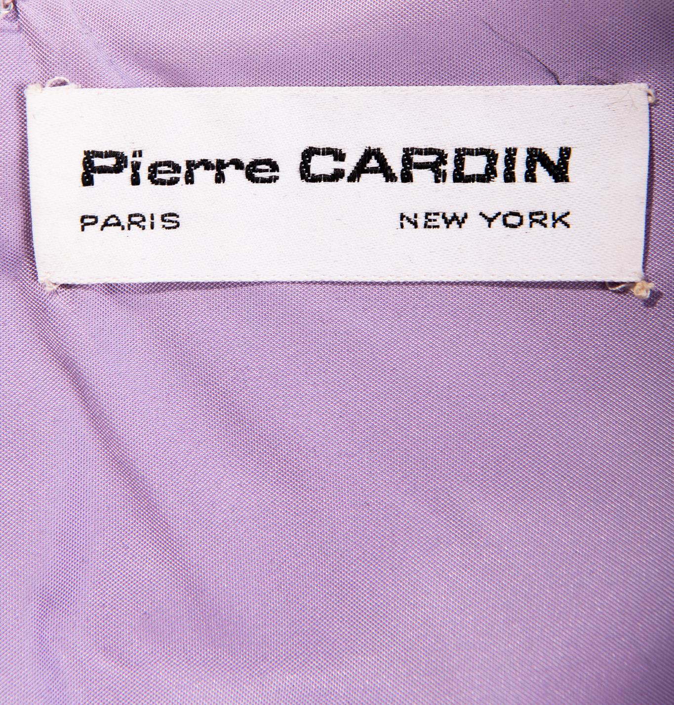 1960’s Pierre Cardin Purple and Deep Navy Wool Space Age Mod Dress 3