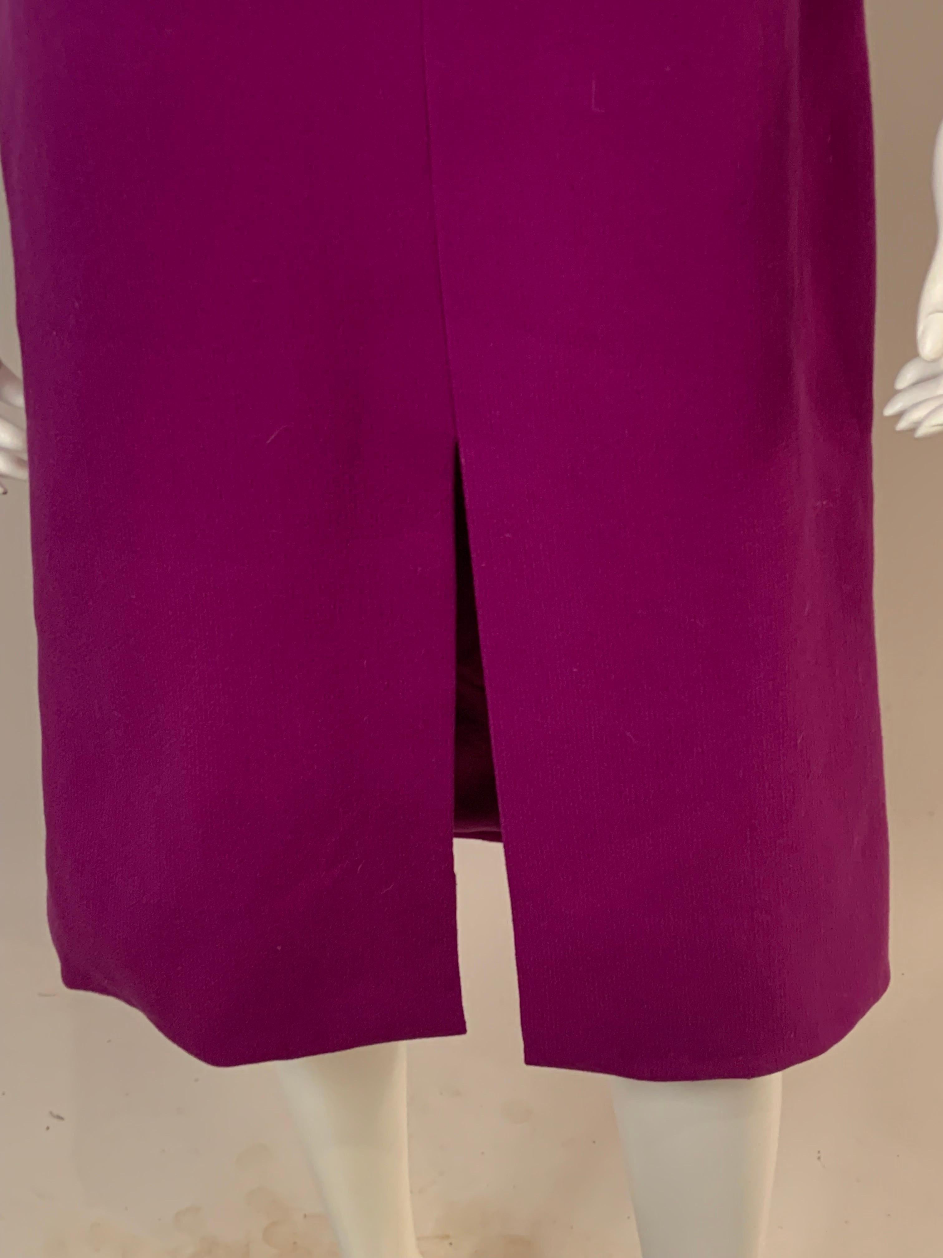 1960's Pierre Cardin Purple Dress with Chrome Keyhole Neckline In Excellent Condition For Sale In New Hope, PA