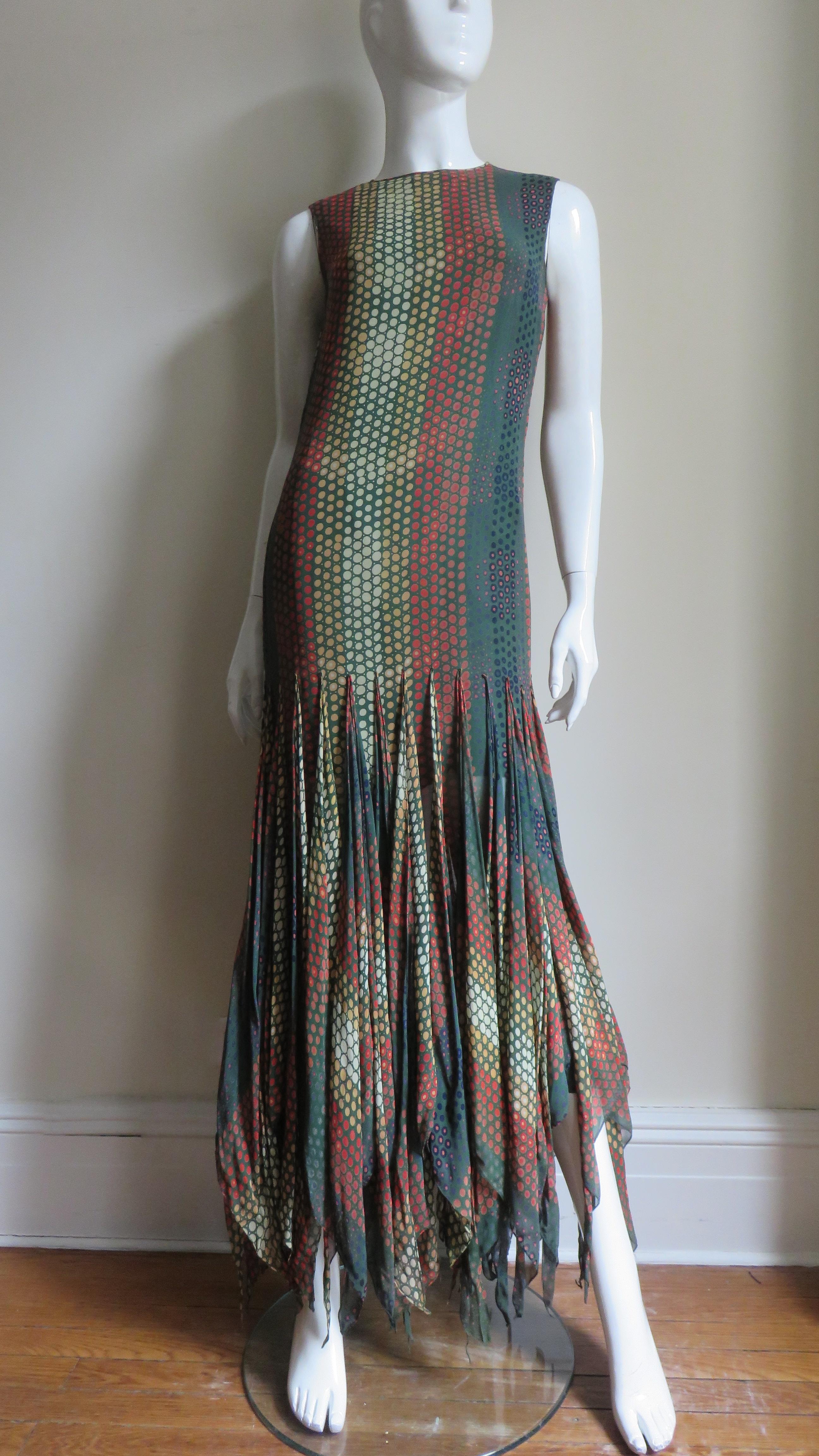  Pierre Cardin 1960s Scarf Hem Dress For Sale 5
