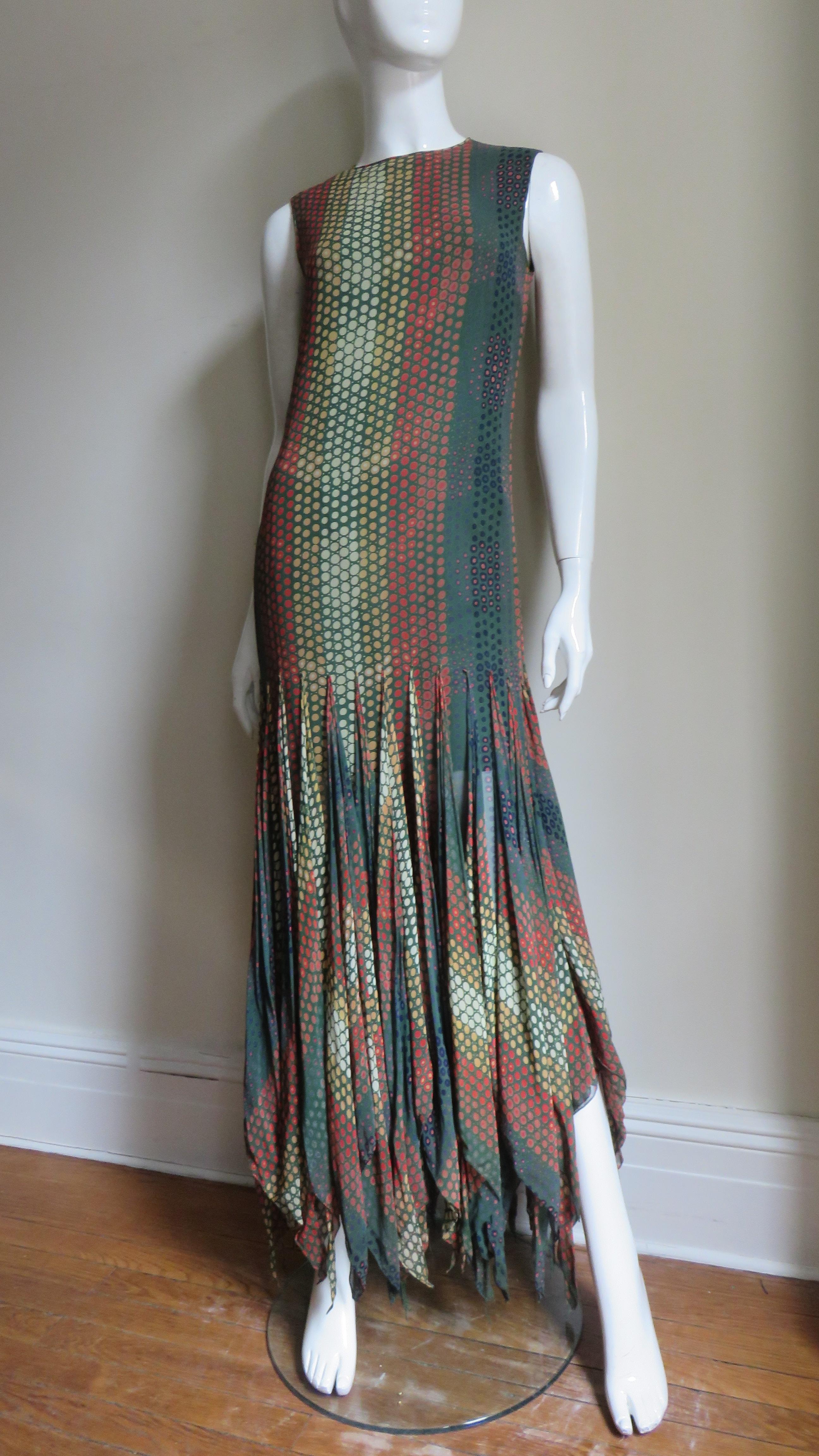  Pierre Cardin 1960s Scarf Hem Dress For Sale 6