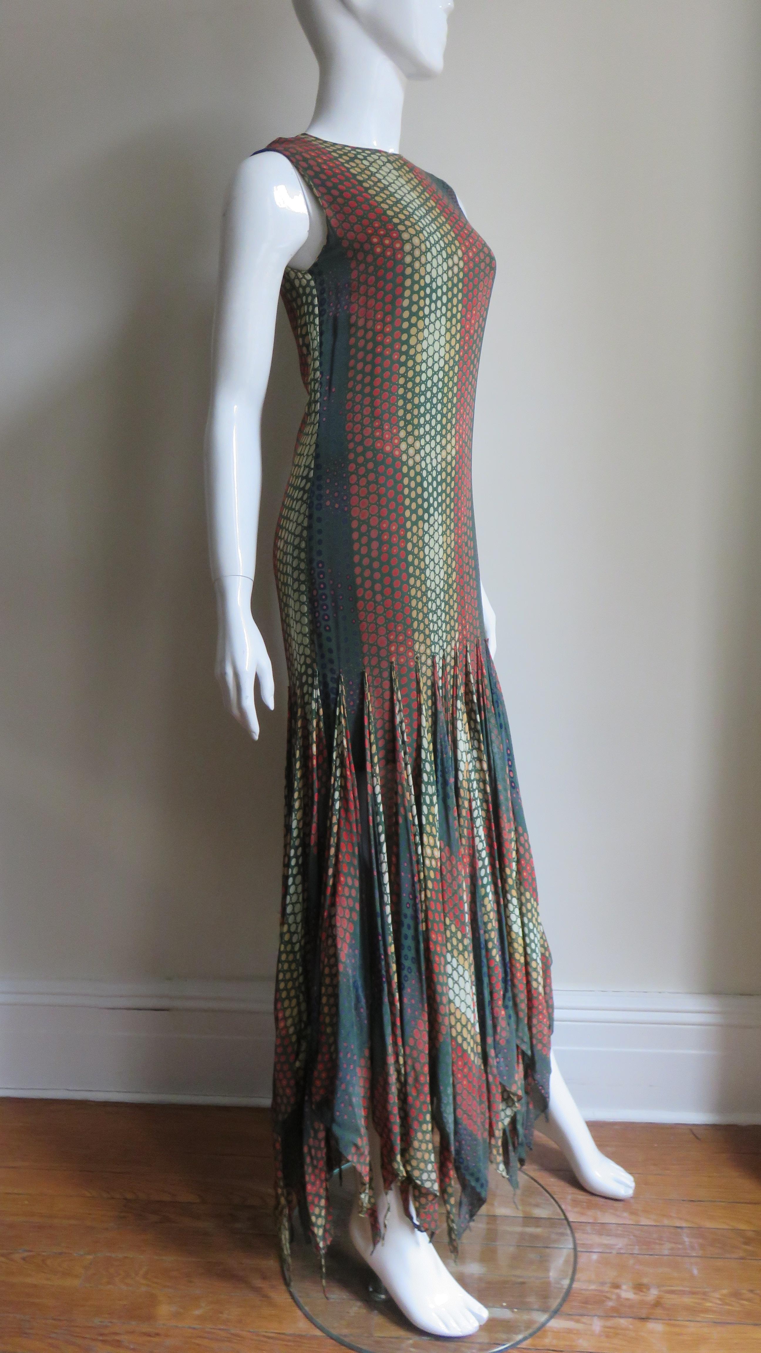  Pierre Cardin 1960s Scarf Hem Dress For Sale 8