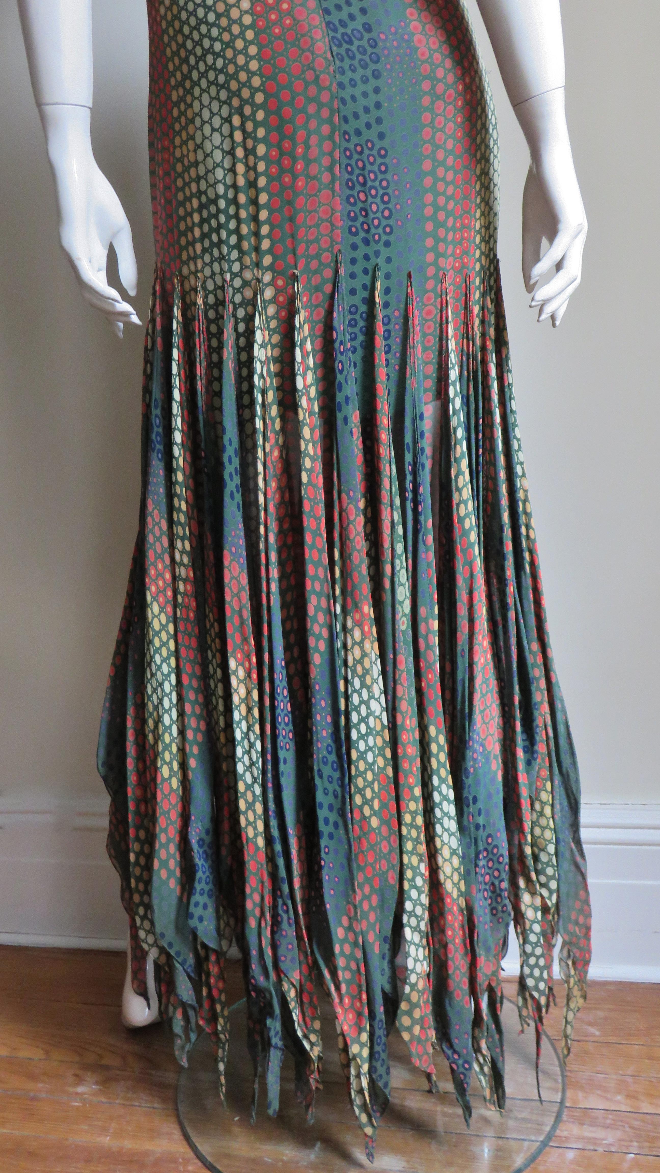  Pierre Cardin 1960s Scarf Hem Dress For Sale 11