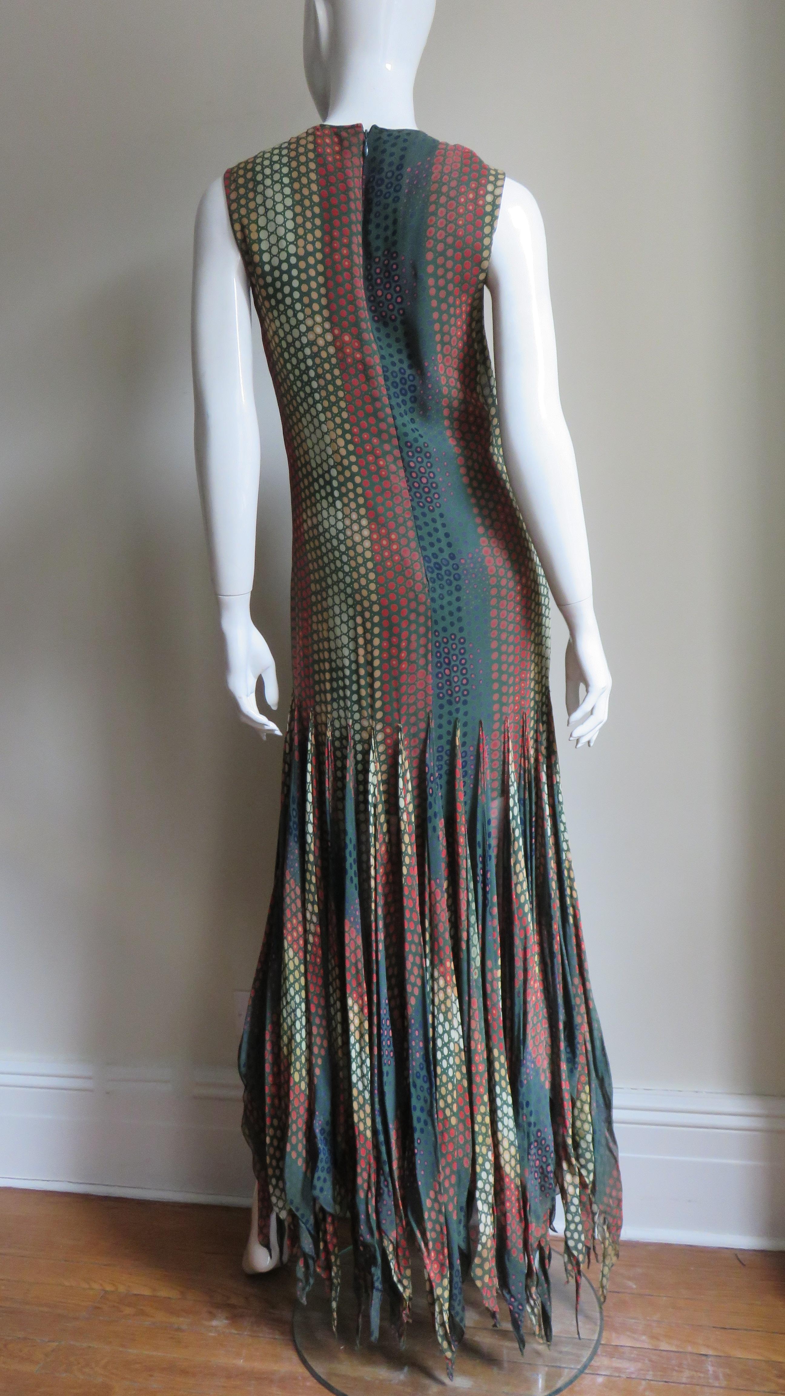  Pierre Cardin 1960s Scarf Hem Dress For Sale 12