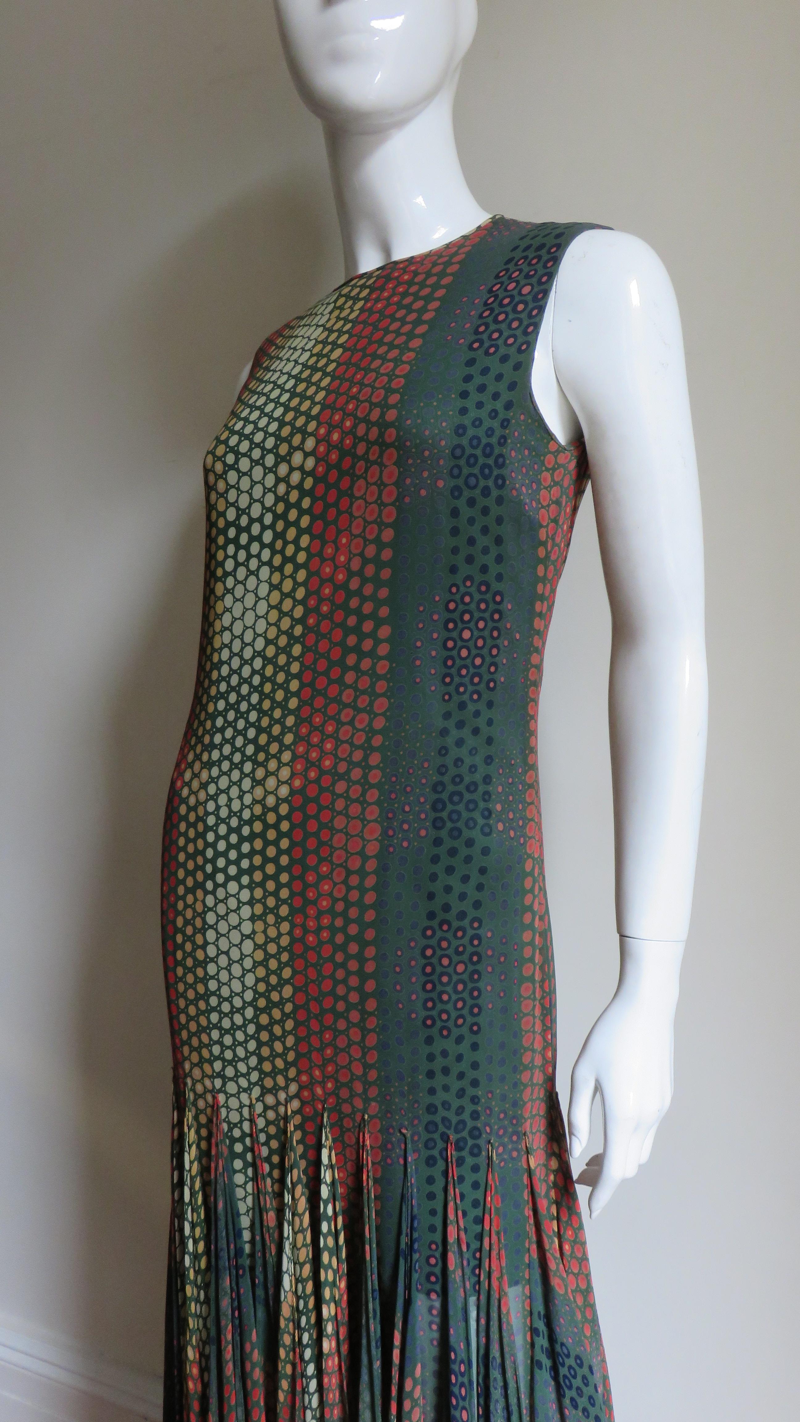  Pierre Cardin 1960s Scarf Hem Dress In Good Condition For Sale In Water Mill, NY