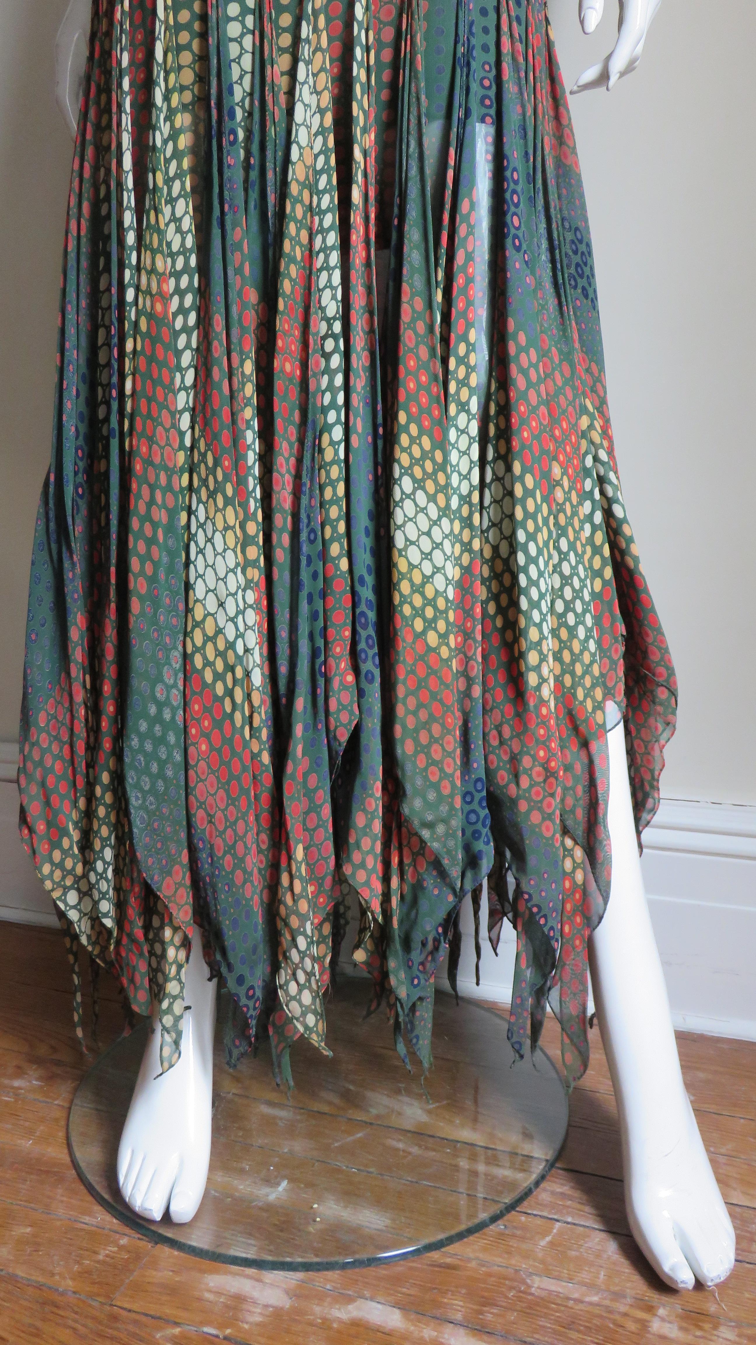  Pierre Cardin 1960s Scarf Hem Dress For Sale 3