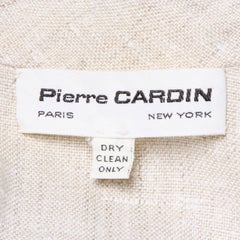 1960s Pierre Cardin Vintage Mod Linen Dress and Sash Belt