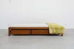 1960's Pierre Chapo 'L03' Daybed in Solid Elm with Newly Upholstered Mattress