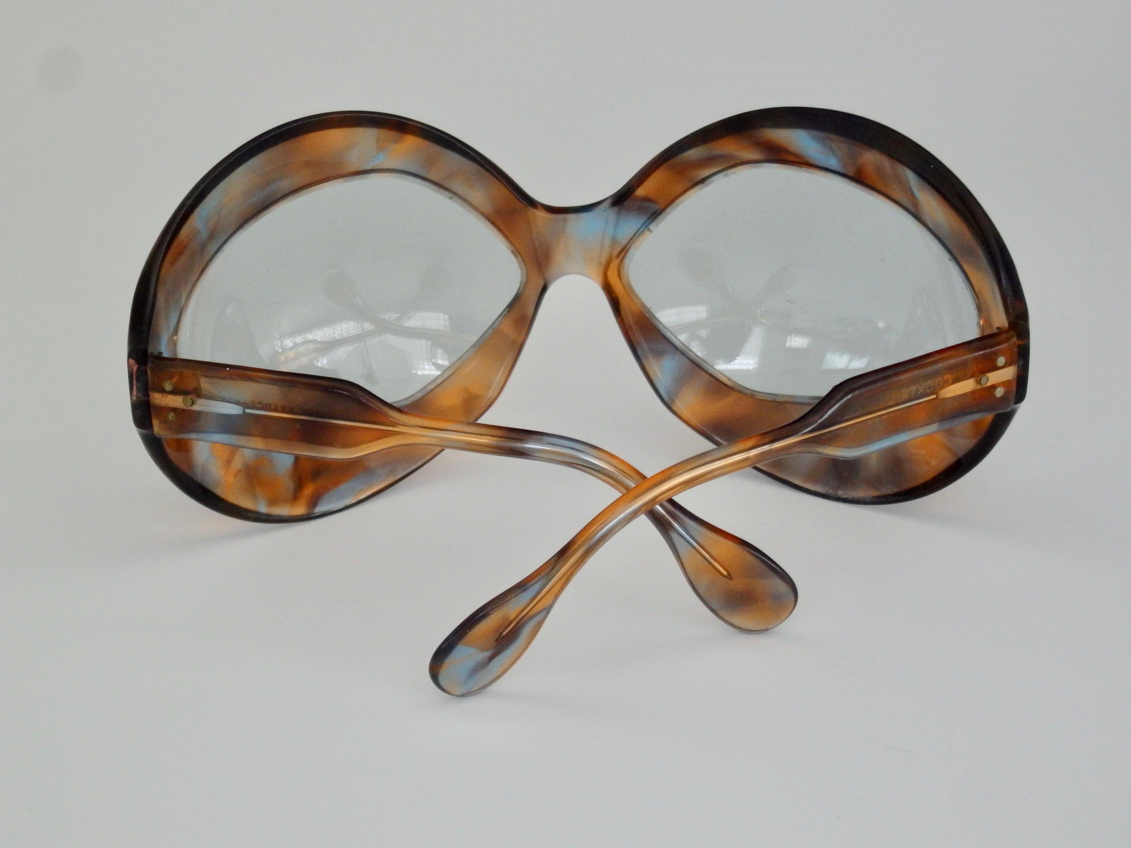1960s Pierre Marly Cocktail Sunglasses Oversized Avant-Garde Tortoise Frame For Sale 5