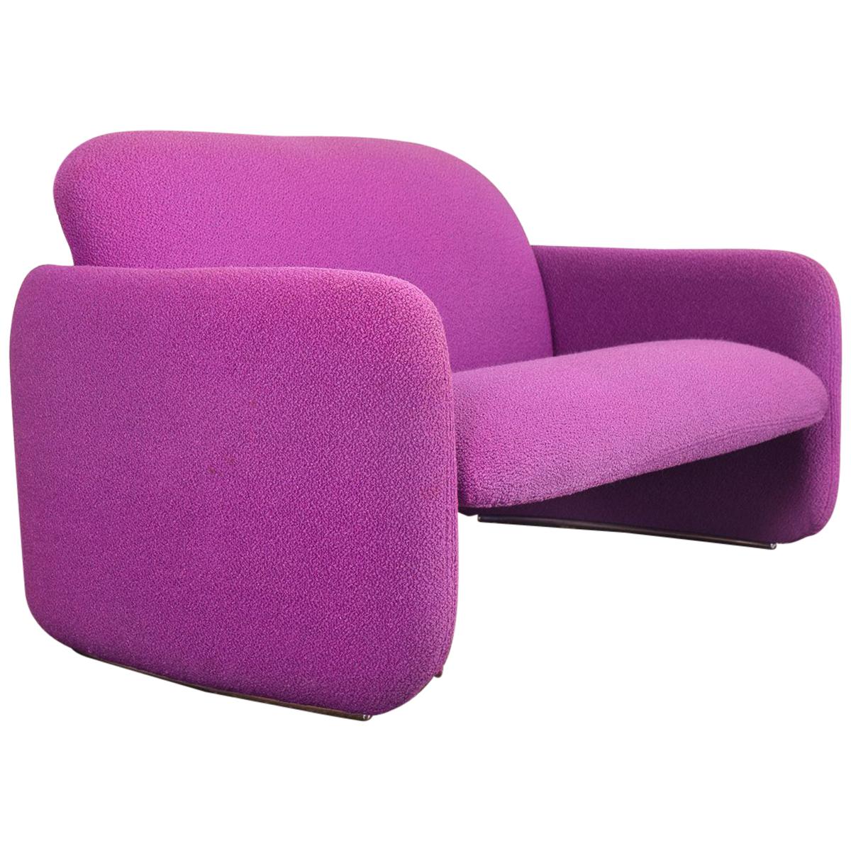 1960s Pierre Paulin Style Purple Loveseat