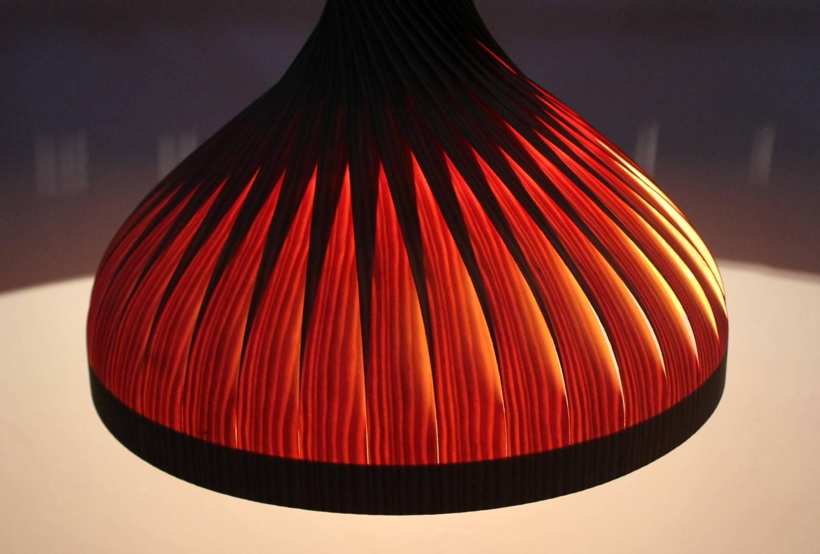 1960s Pine Veneer Pendant Lamp, Hans-Agne Jakobsson 4