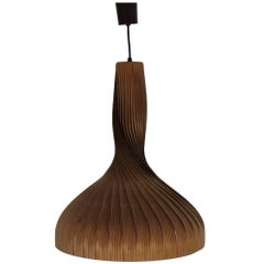 1960s Pine Veneer Pendant Lamp, Hans-Agne Jakobsson