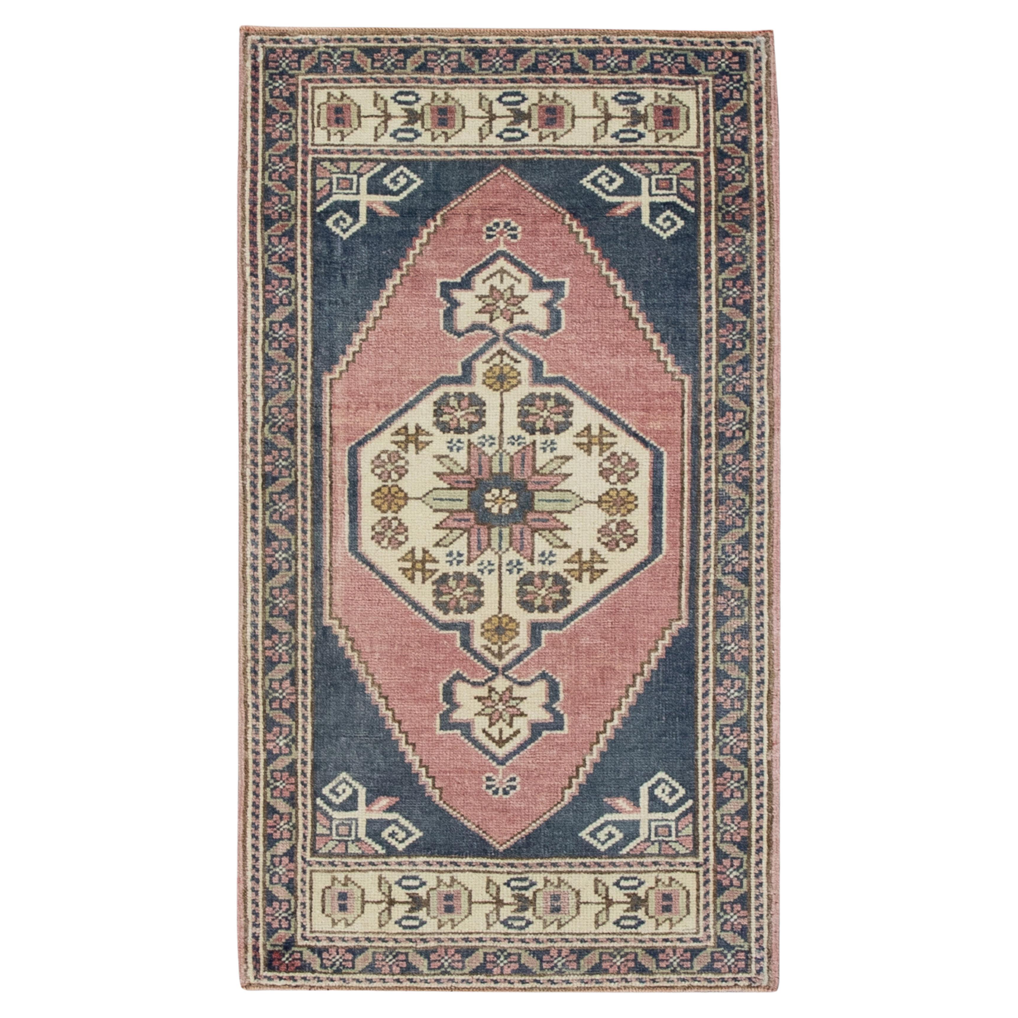 1960s-pink-and-beige-vintage-turkish-mini-rug-1-9-x-3-2-for-sale-at