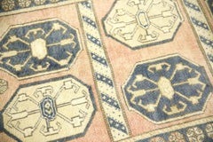 1960s Pink & Blue Vintage Turkish Rug 4'3" x 5'7"