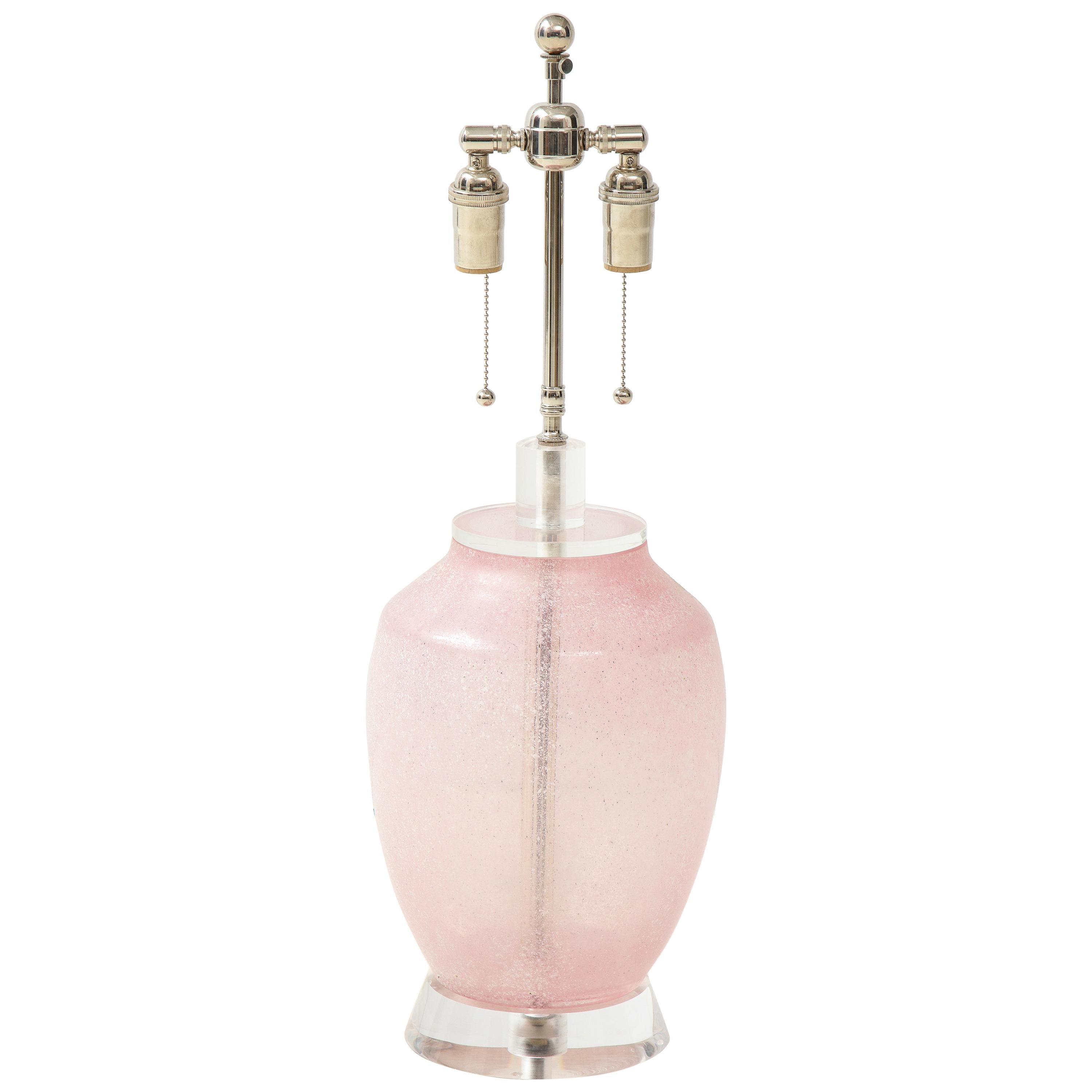 1960's Pink Cenedese Lamp