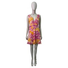 1960's Pink floral print dress