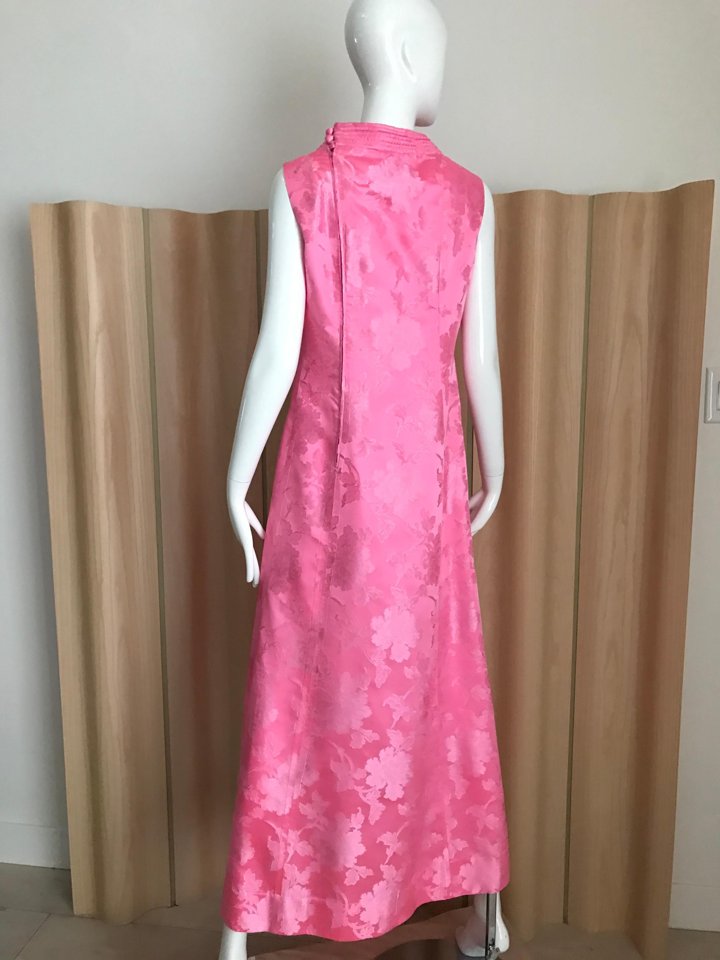 pink jacquard dress