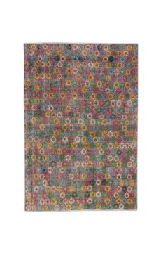 1960er Jahre Rosa Multicolor Vintage Türkisch Teppich 7'2" x 10'3"