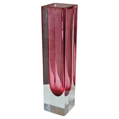 1960s Pink Murano Glass Mandruzzato Vase