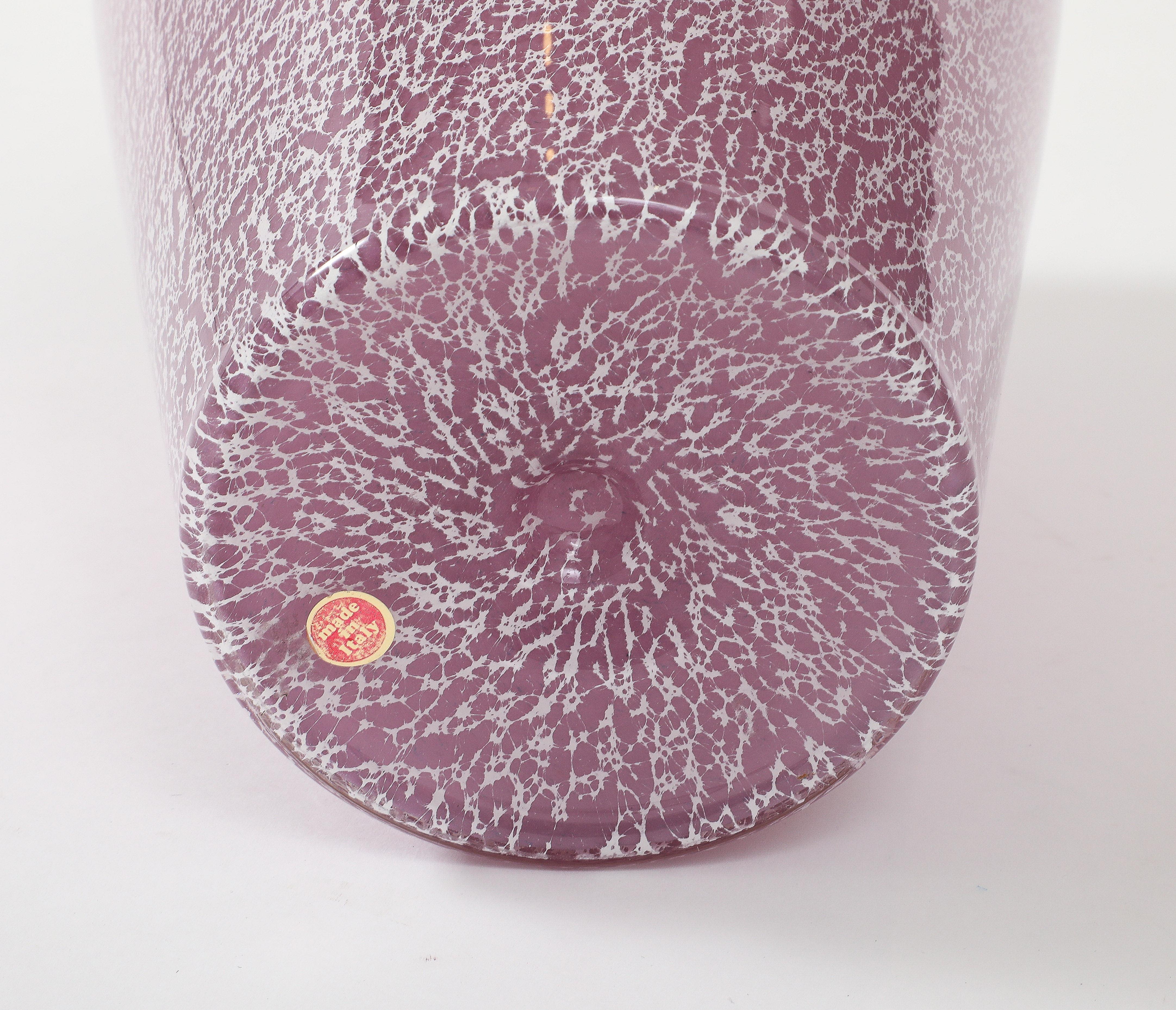 1960's Pink Murano Glass Vase 5