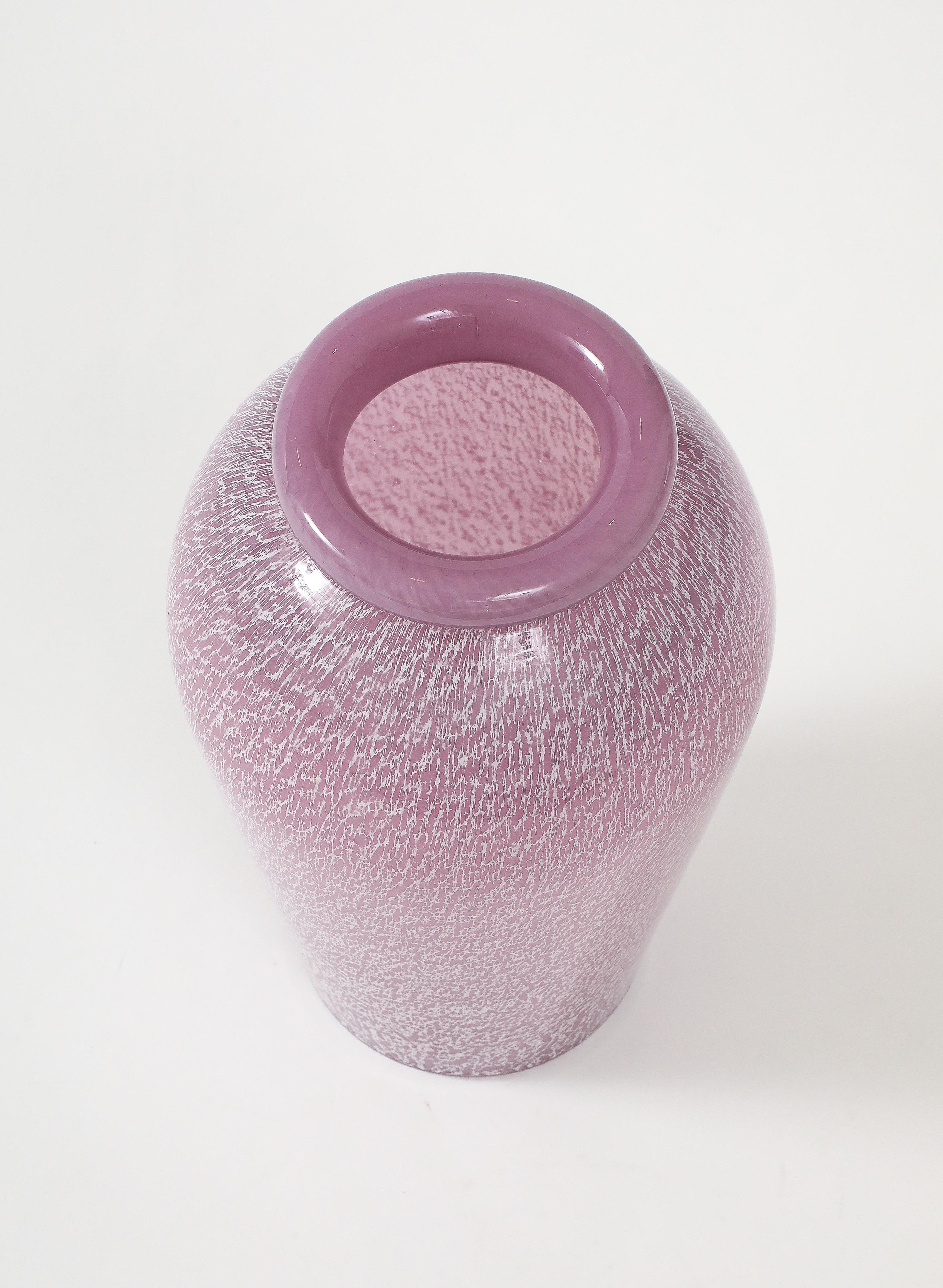 1960's Pink Murano Glass Vase 6
