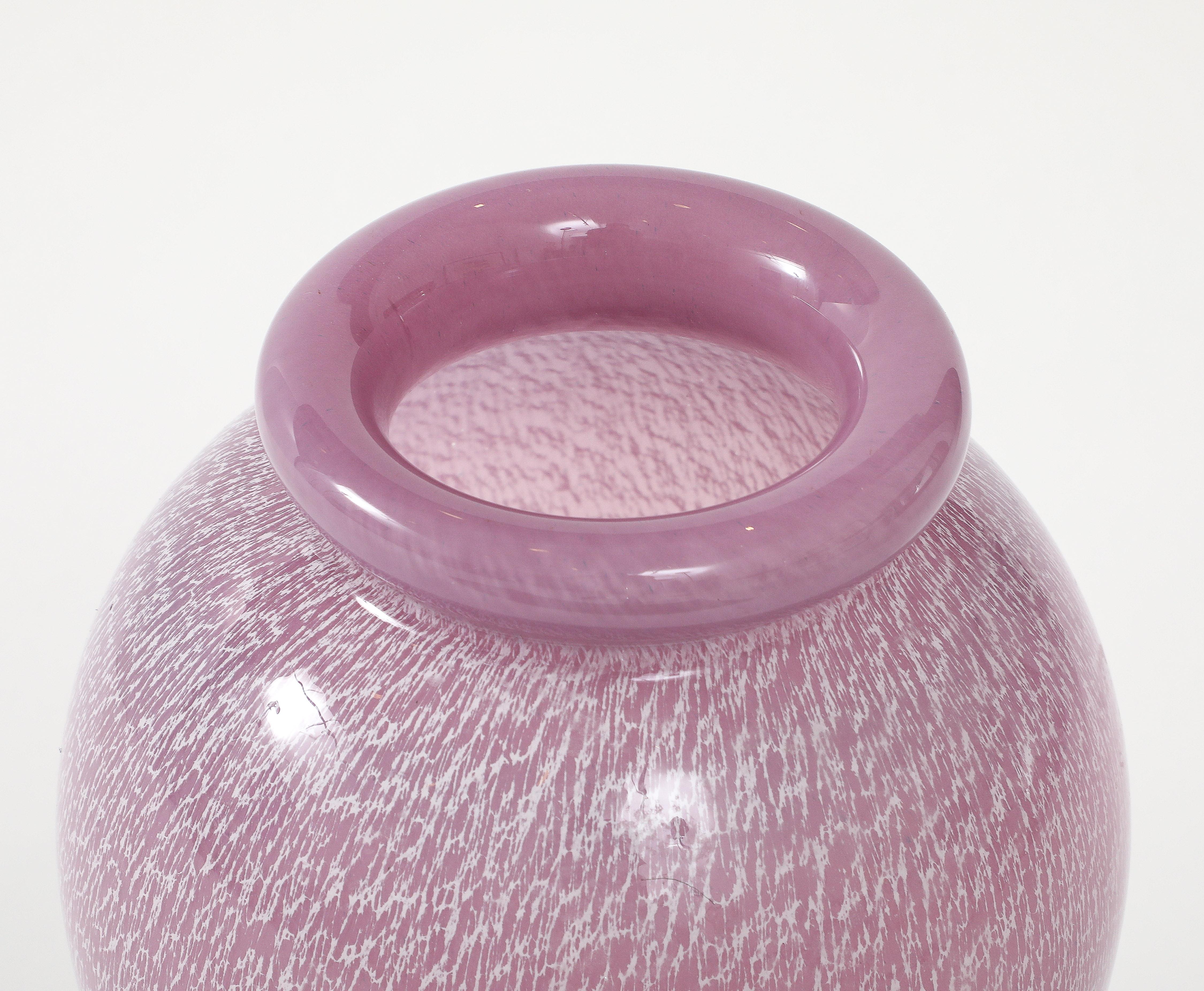 1960's Pink Murano Glass Vase 7