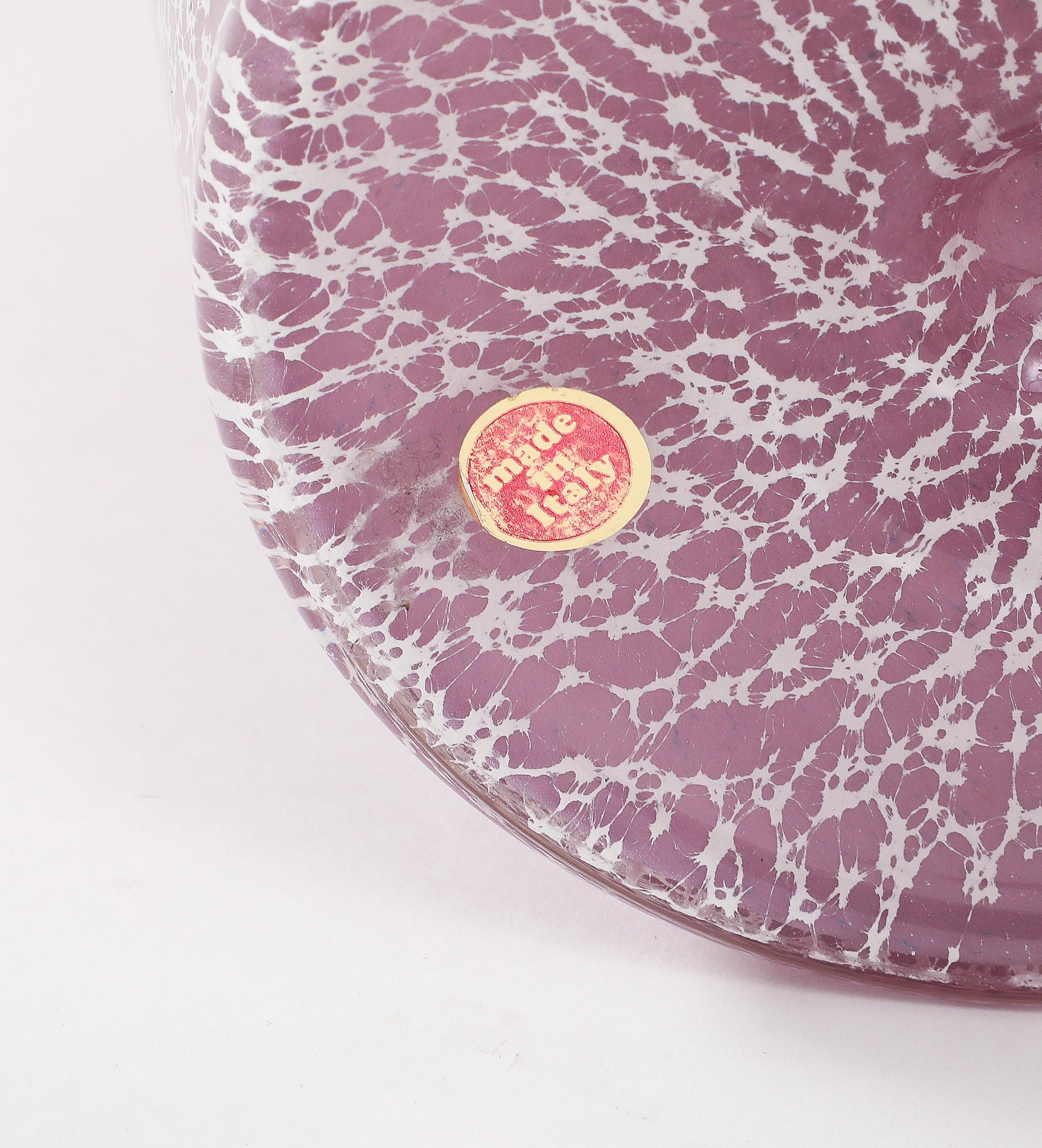 1960's Pink Murano Glass Vase In Good Condition In New York, NY