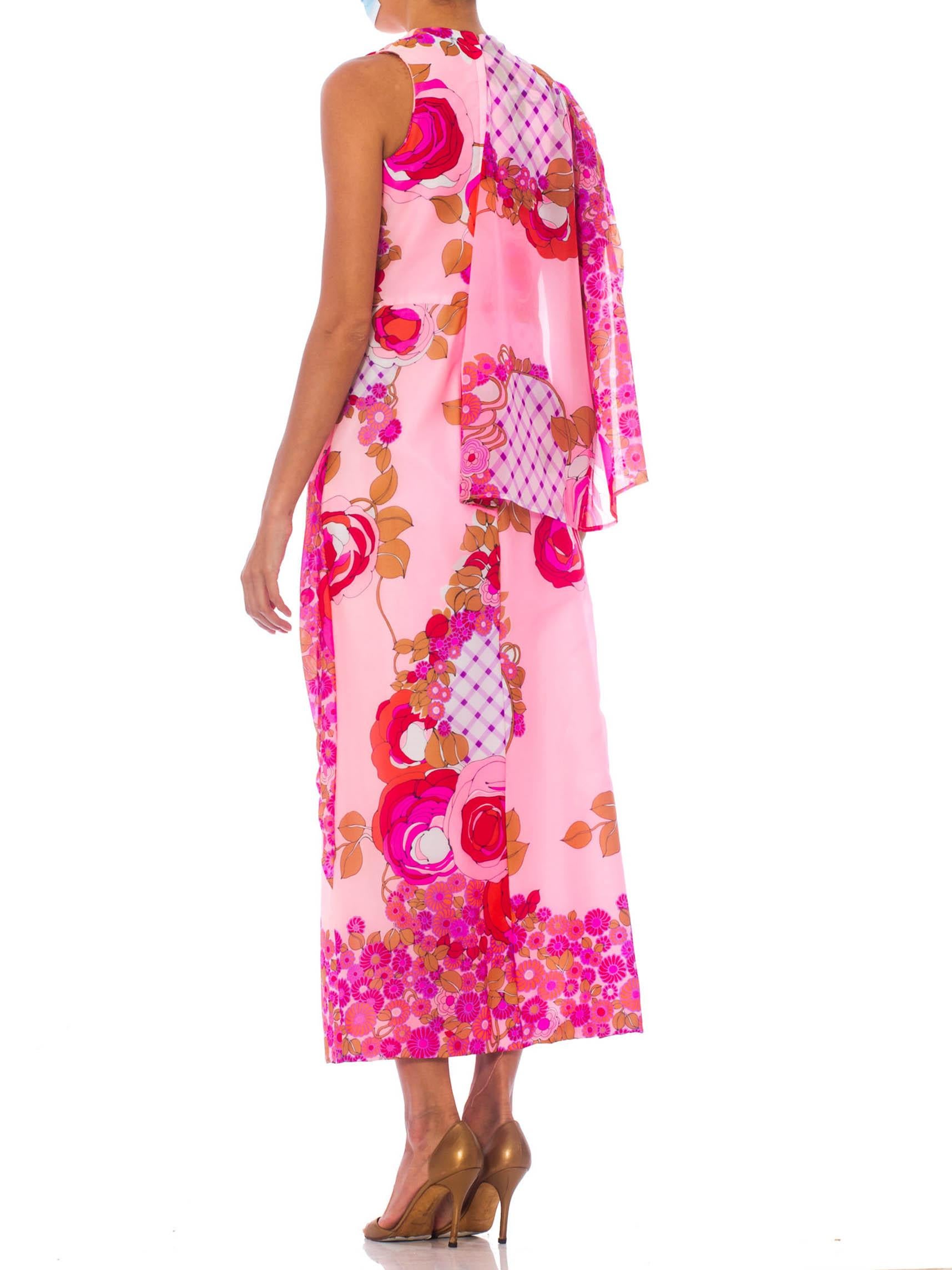 pink chiffon maxi dress