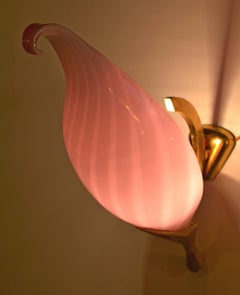 1960s Pink Wall Sconces Venini