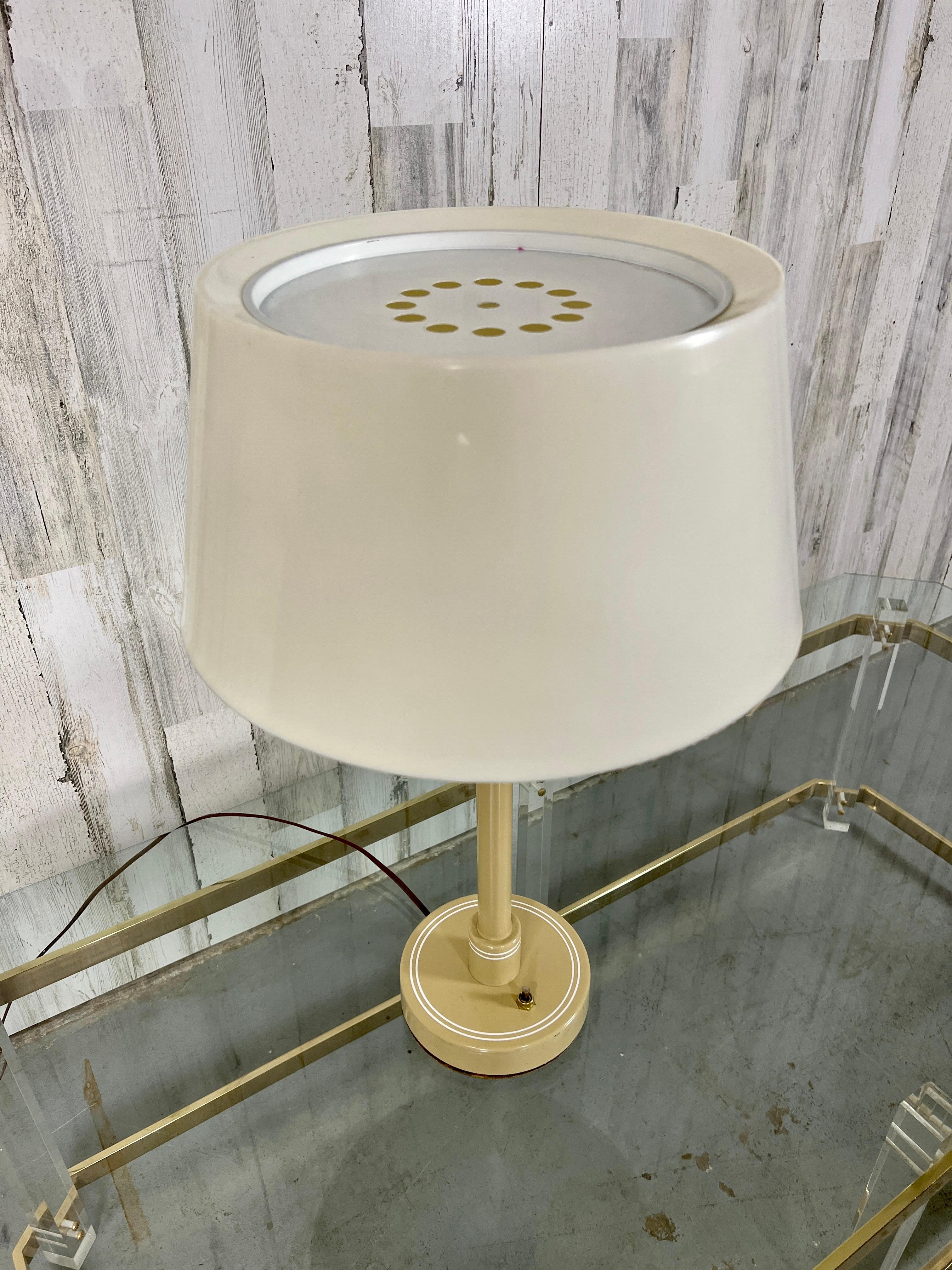 1960s Plastic Drum Shade Table Lamp For Sale 2