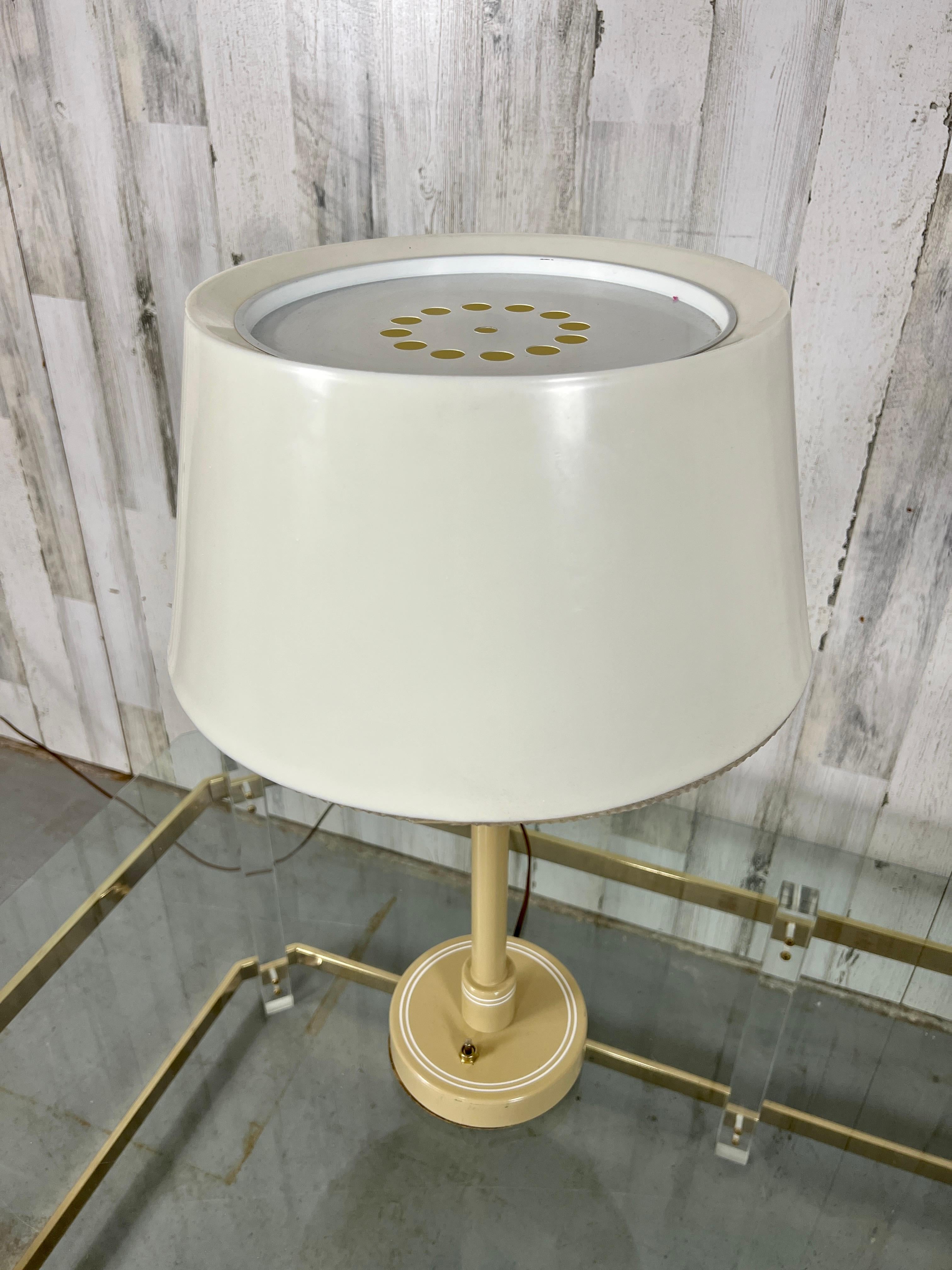 1960s Plastic Drum Shade Table Lamp For Sale 3