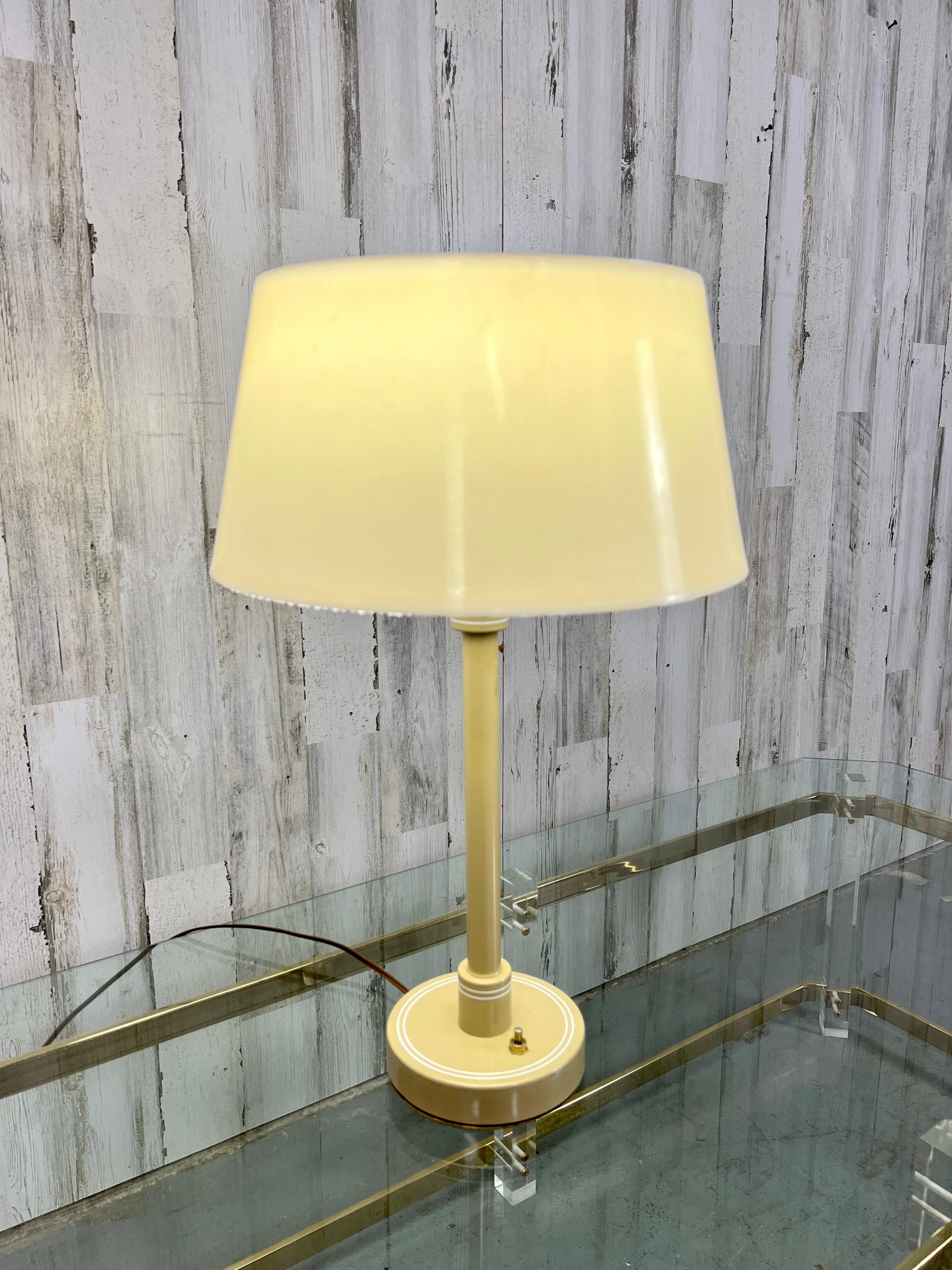 1960s Plastic Drum Shade Table Lamp For Sale 5