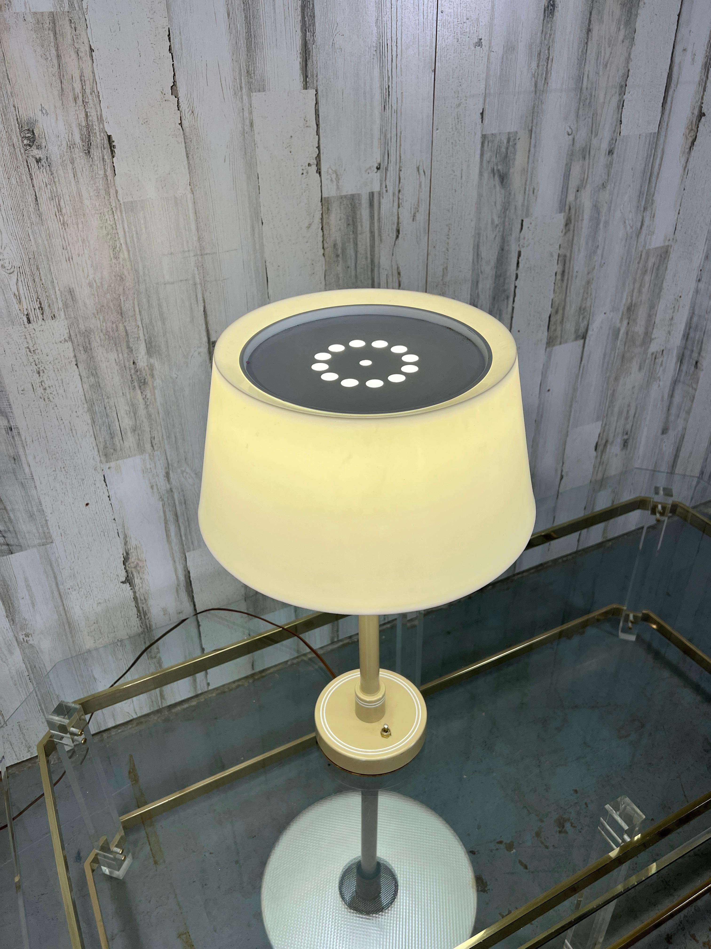 1960s Plastic Drum Shade Table Lamp For Sale 6