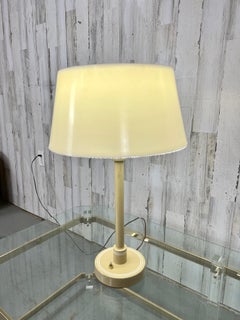 1960s Plastic Drum Shade Table Lamp
