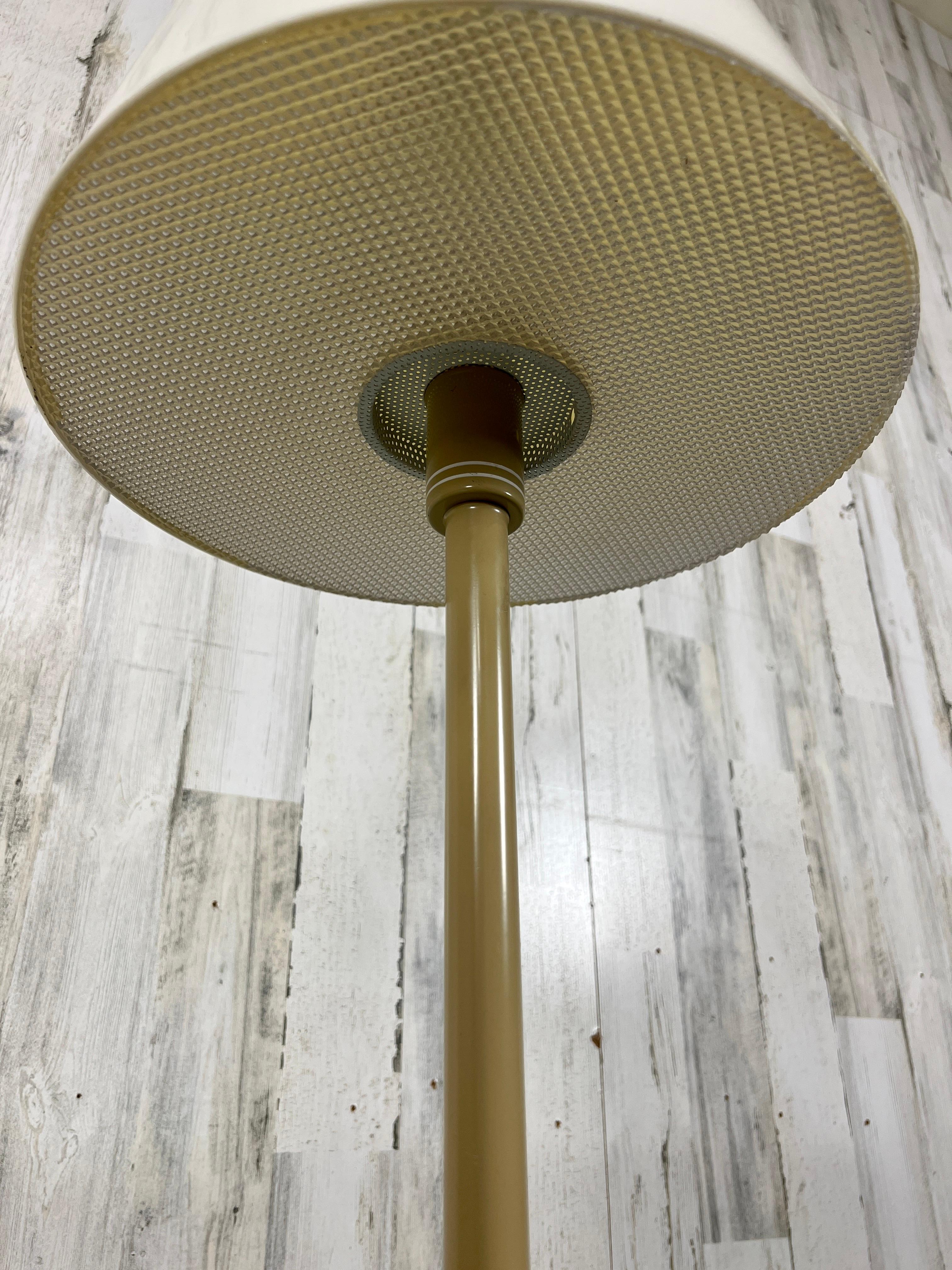 20th Century 1960s Plastic Drum Shade Table Lamp For Sale