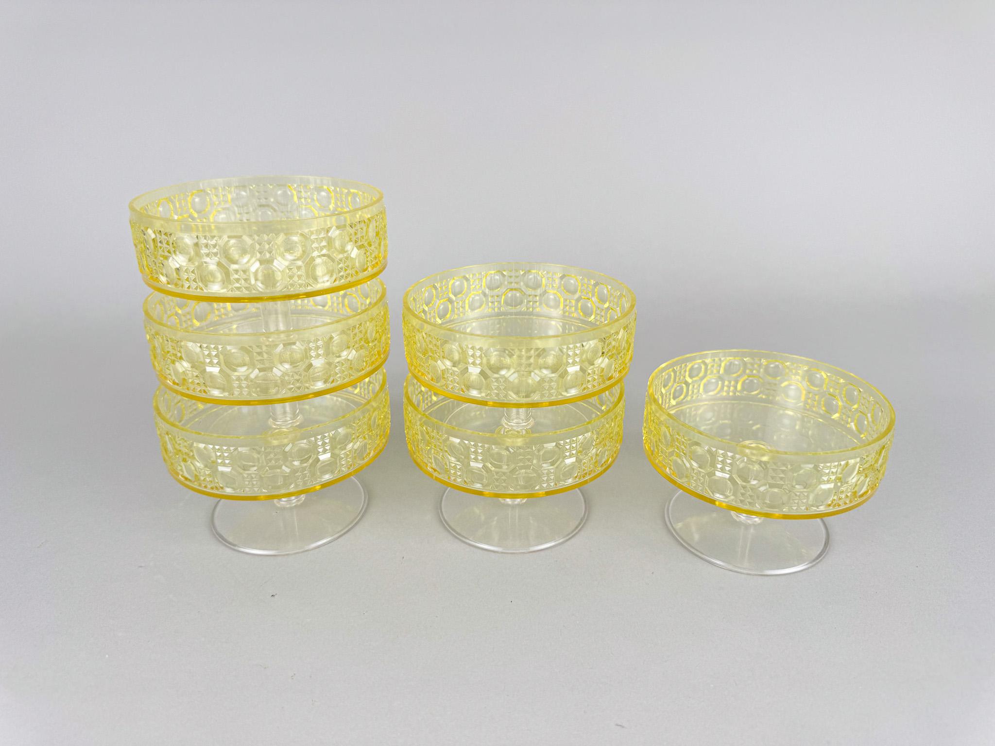20th Century 1960's Plastic Ice-Cream Cups, Set of 6, Germany For Sale
