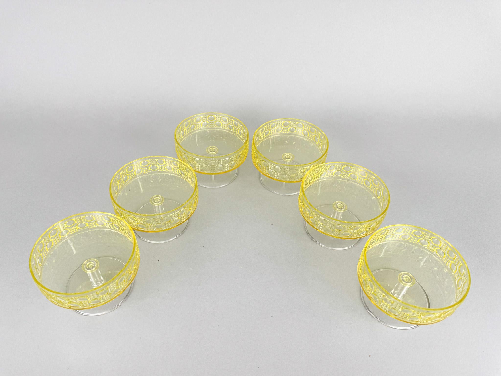 1960's Plastic Ice-Cream Cups, Set of 6, Germany For Sale 1