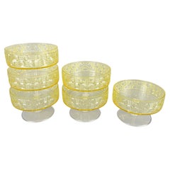 Tasses à glace en plastique des années 1960, lot de 6, Allemagne