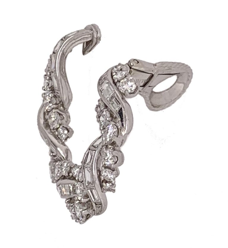 Front-Facing Diamond Hoop Earrings For Sale at 1stDibs | front facing ...