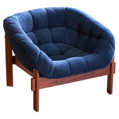 1960s Pod Chair by R. Huber in teak and fabric