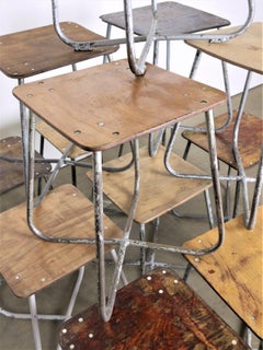 1960s Polish Military Industrial Side/Occasional/Bedside Tables