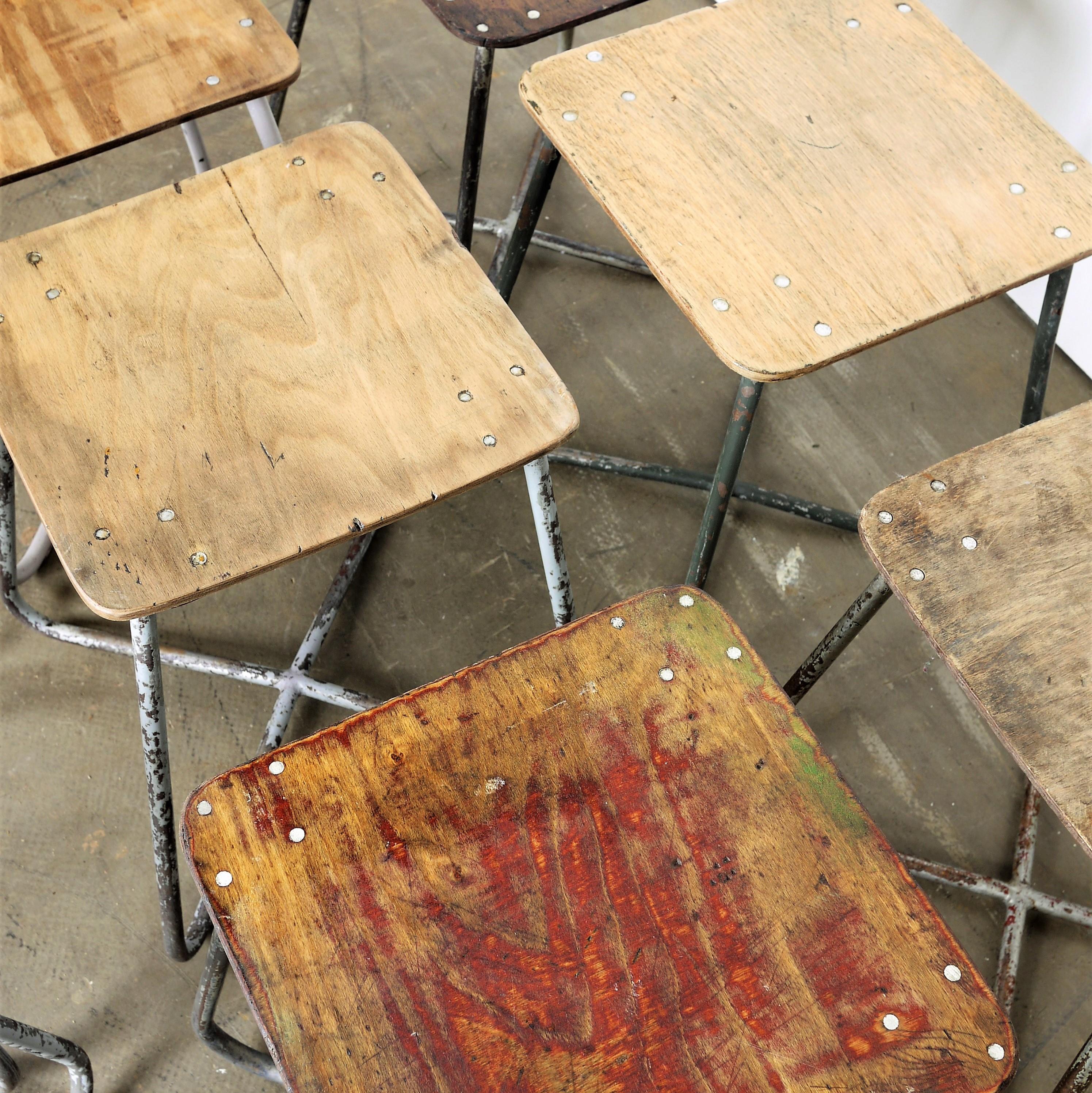 1960s Polish Military Industrial Side/Occasional/Bedside Tables In Good Condition In Hook, Hampshire