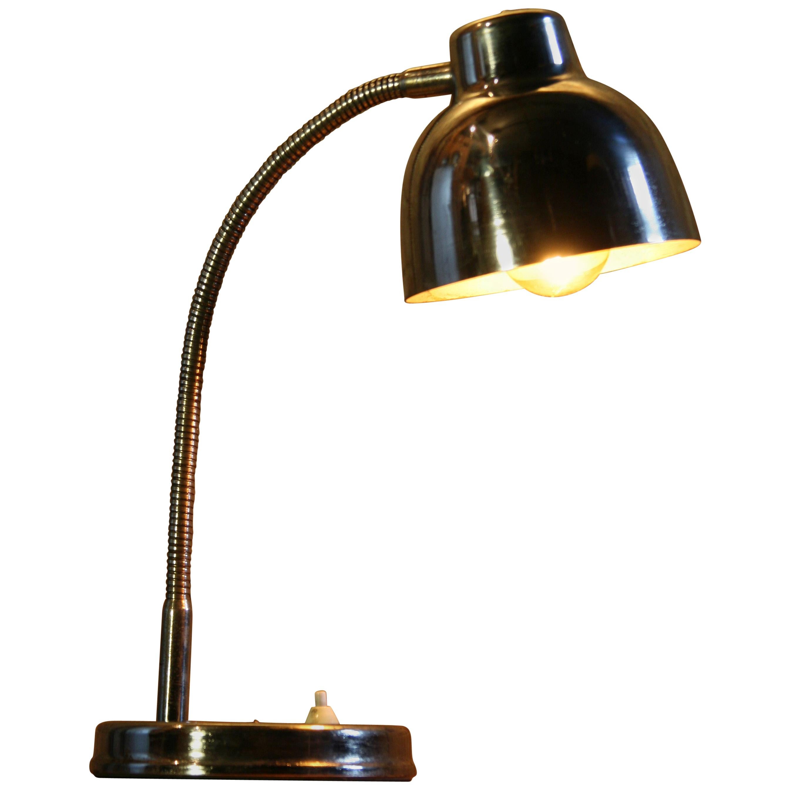 1960s Polish Table Lamp in Chrome For Sale
