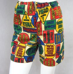 POP ART Shorts Mod Unisex Stunning Graphics 1960s